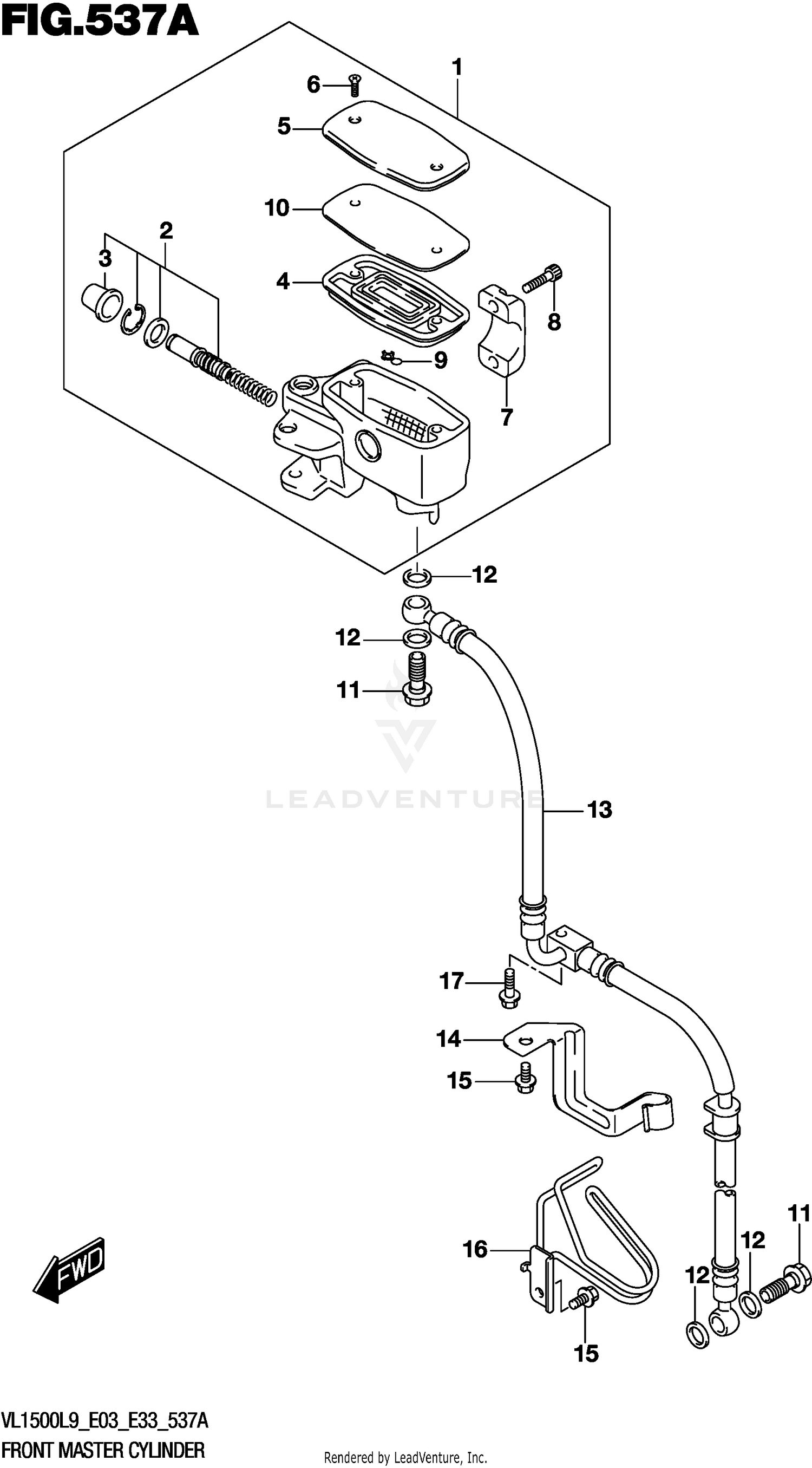FRONT MASTER CYLINDER (VL1500BL9 E03)