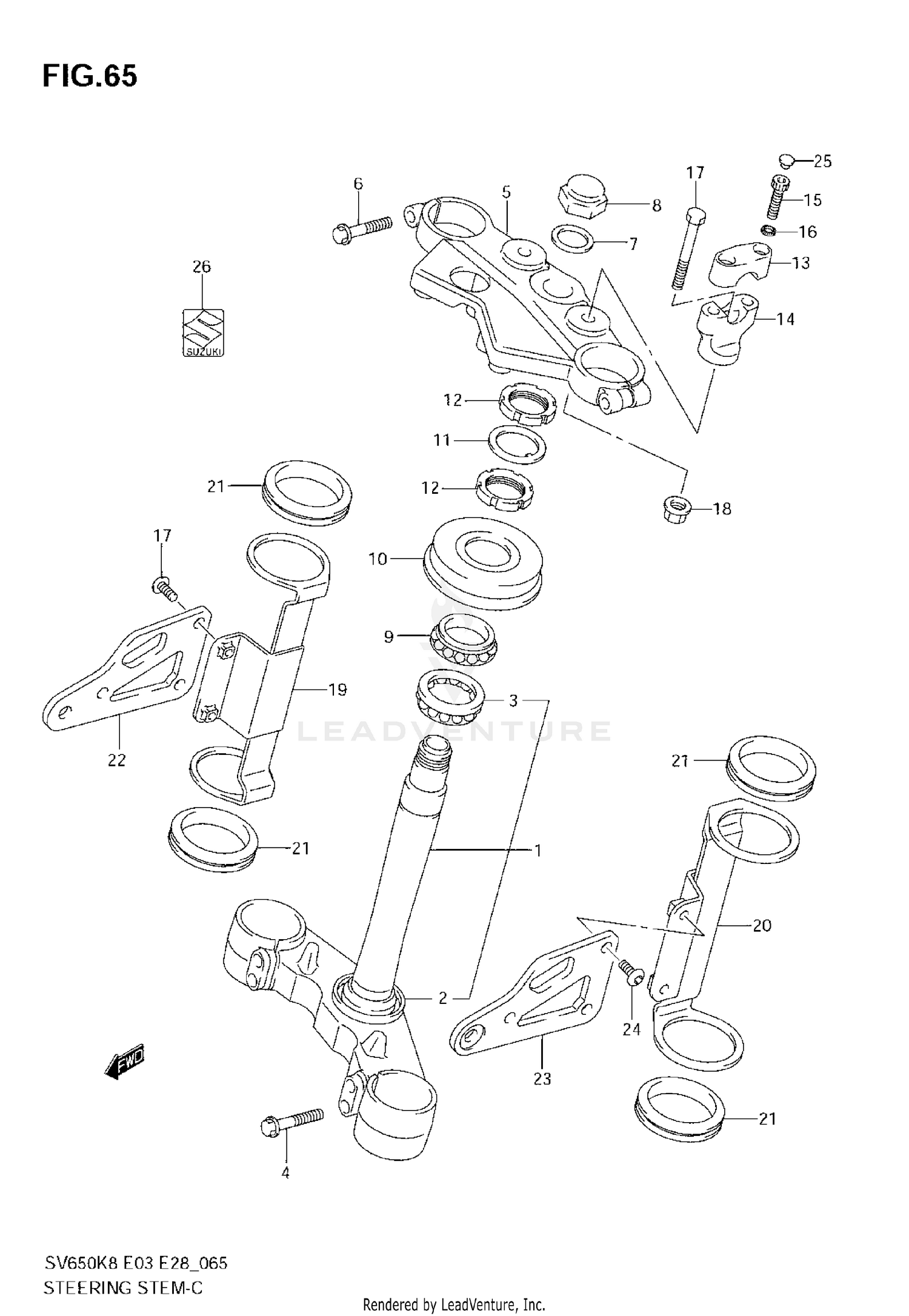 STEERING STEM (SV650K8/AK8)