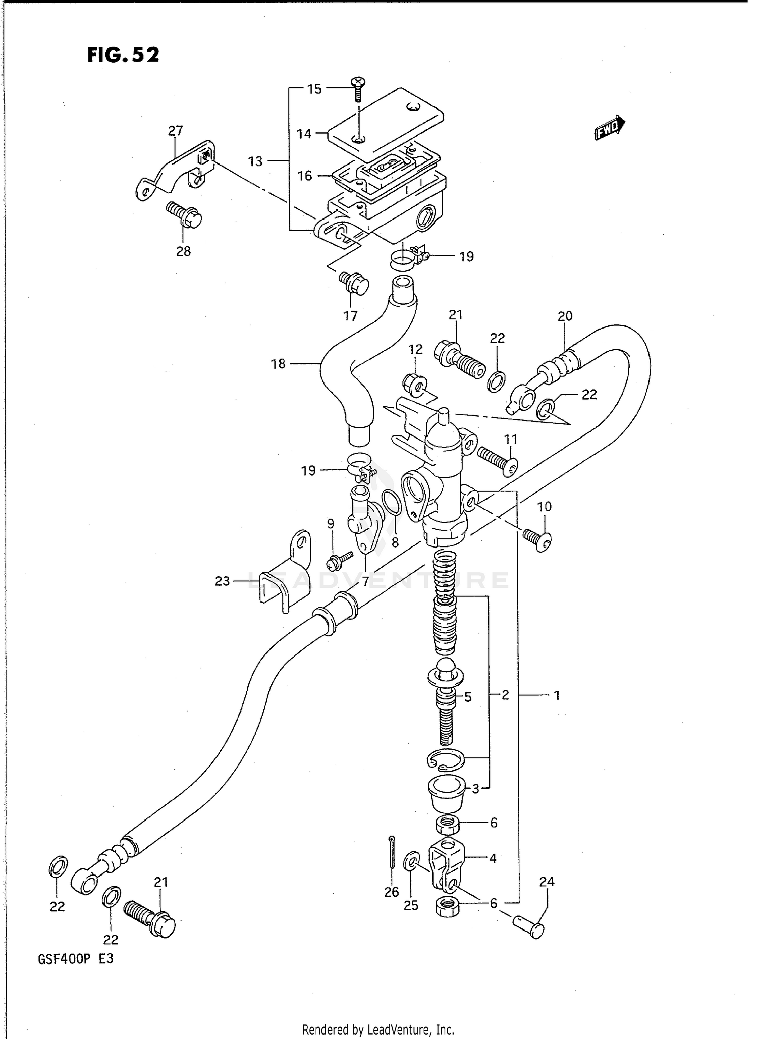 REAR MASTER CYLINDER (MODEL M/N)
