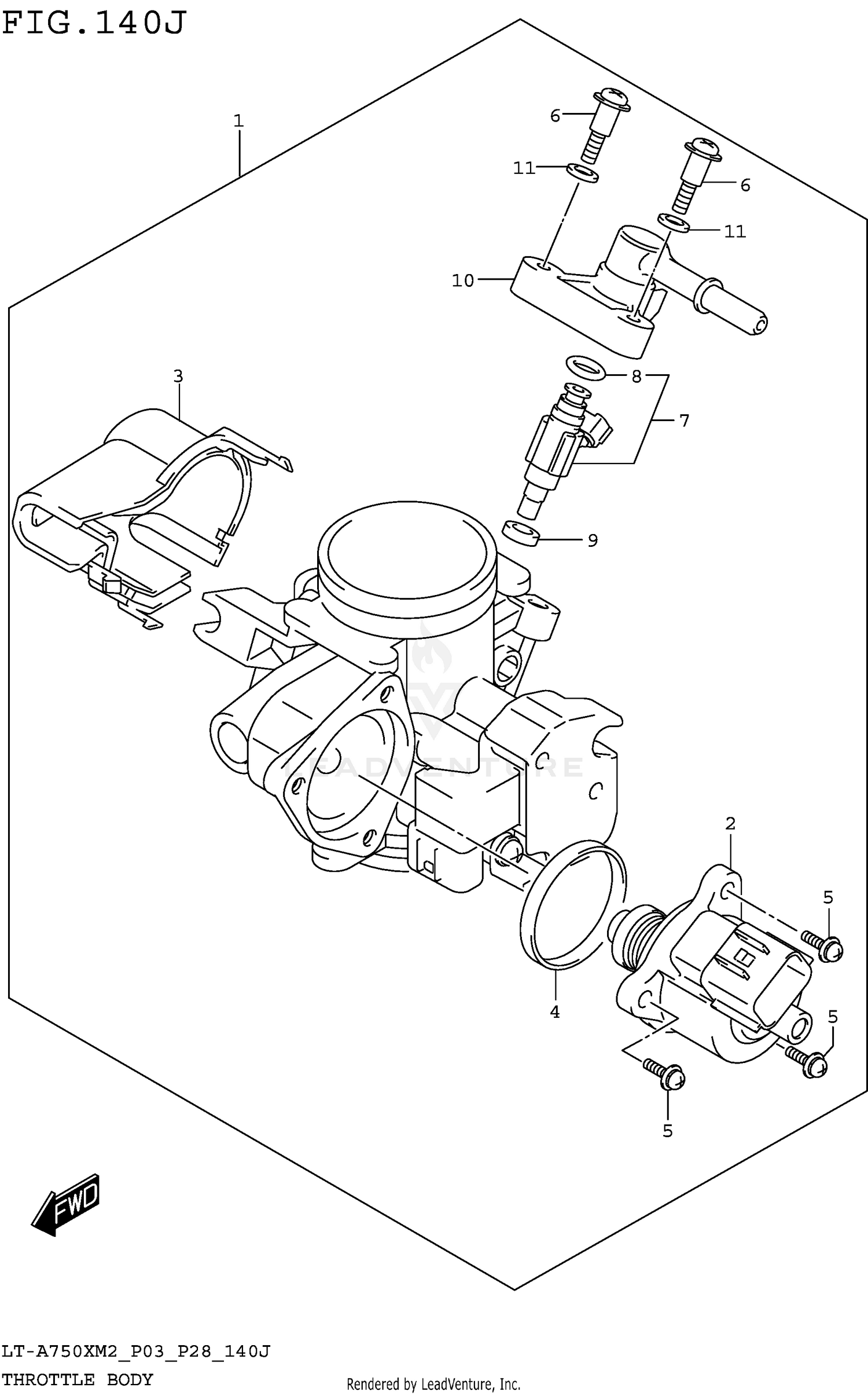 THROTTLE BODY (LT-A750XPZM2 P33)
