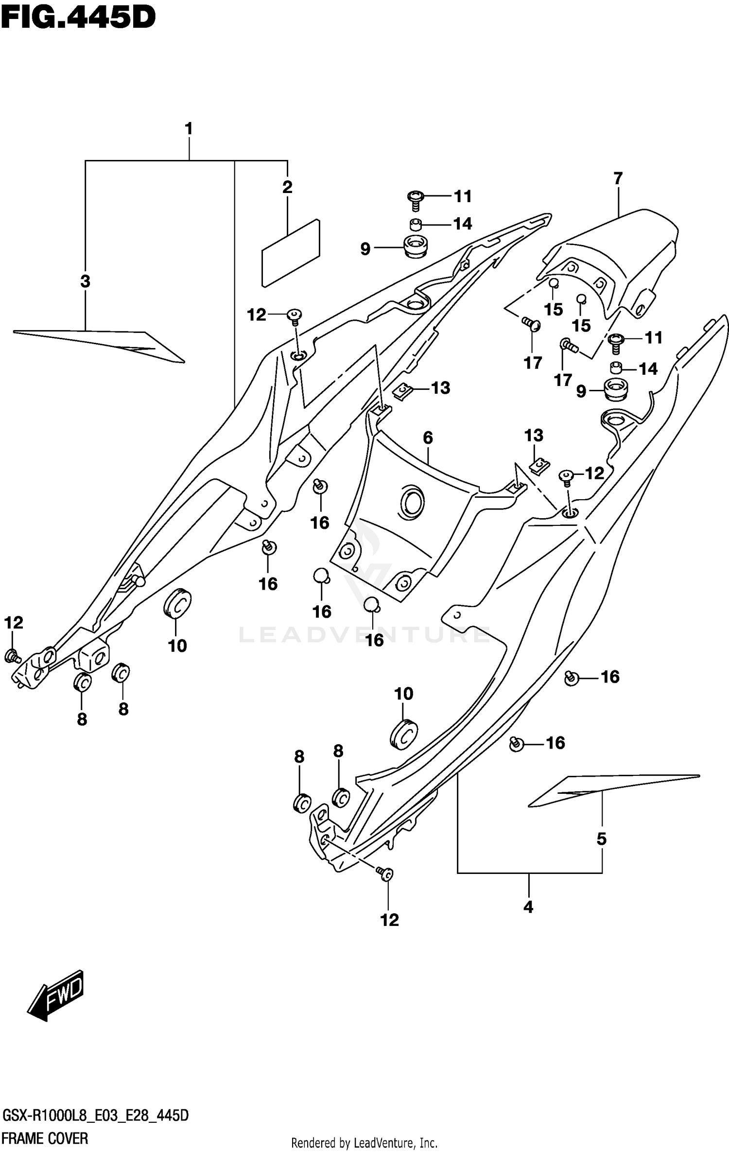 FRAME COVER (GSX-R1000AL8 E28)