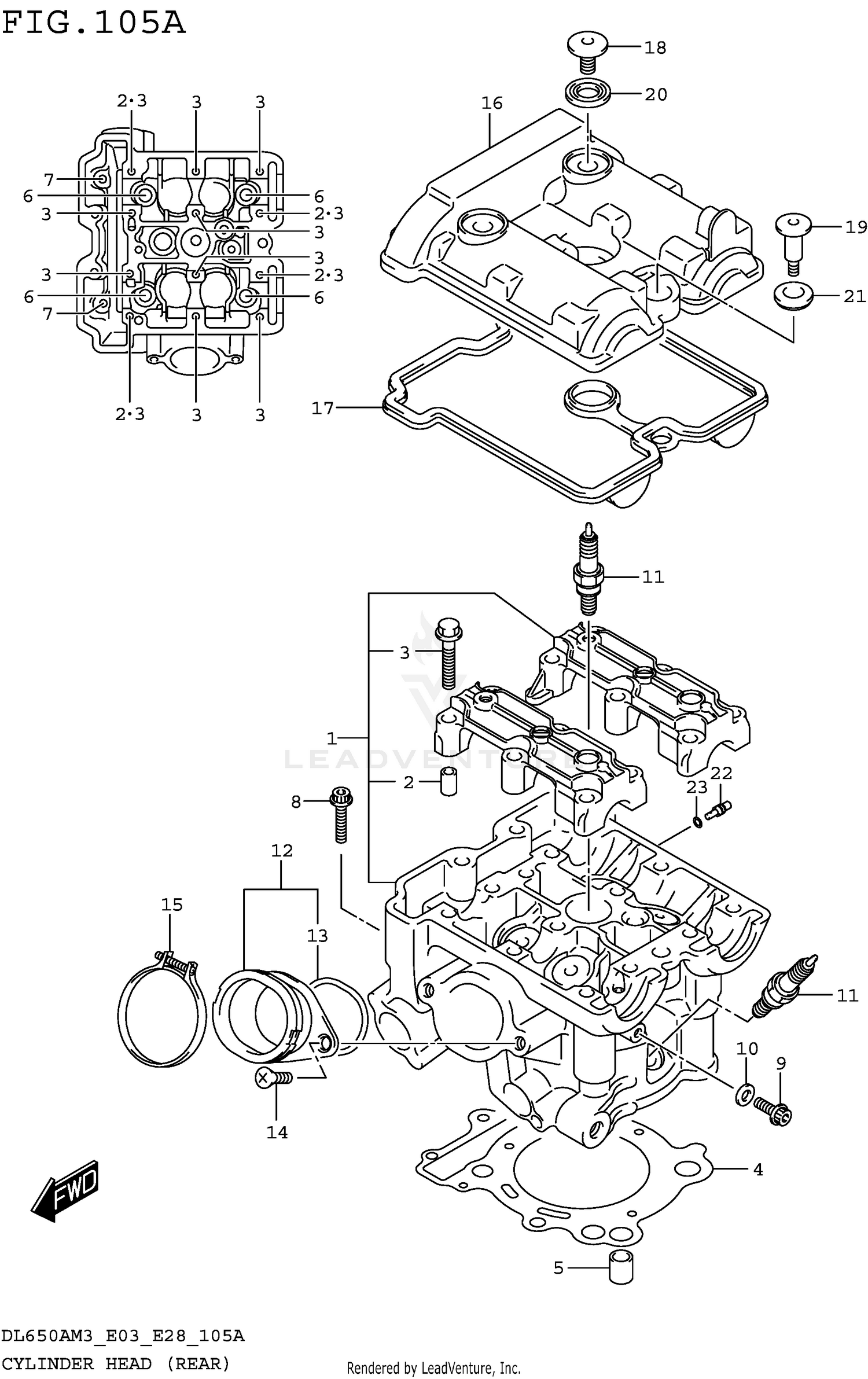 CYLINDER HEAD (REAR)