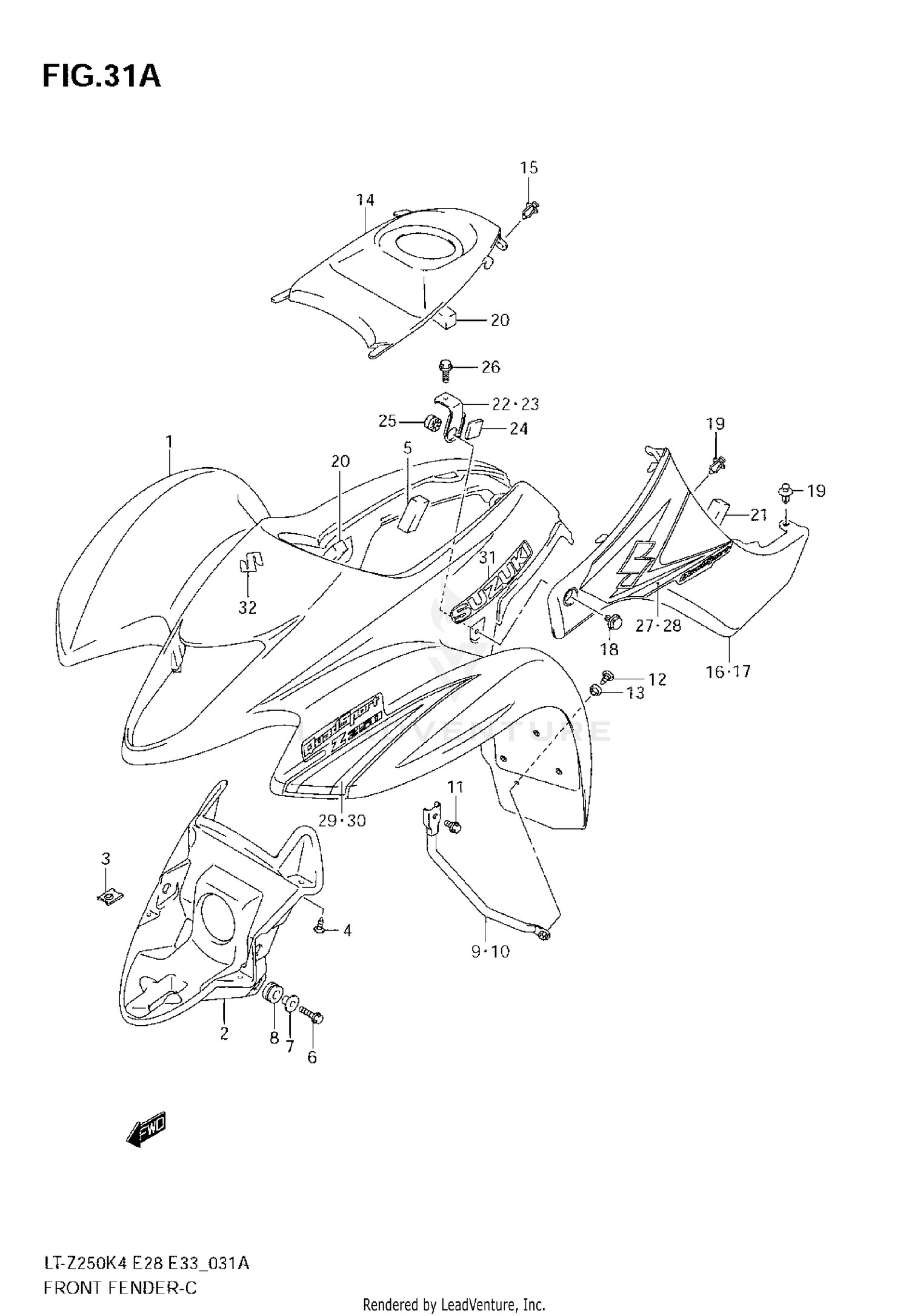 FRONT FENDER (MODEL K5)