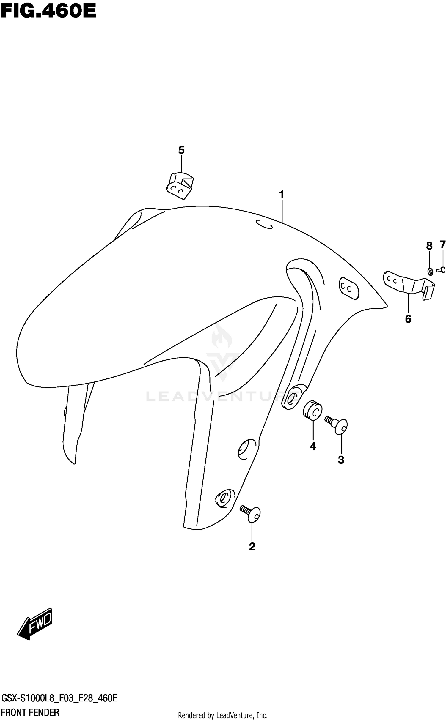 FRONT FENDER (GSX-S1000L8 E33)