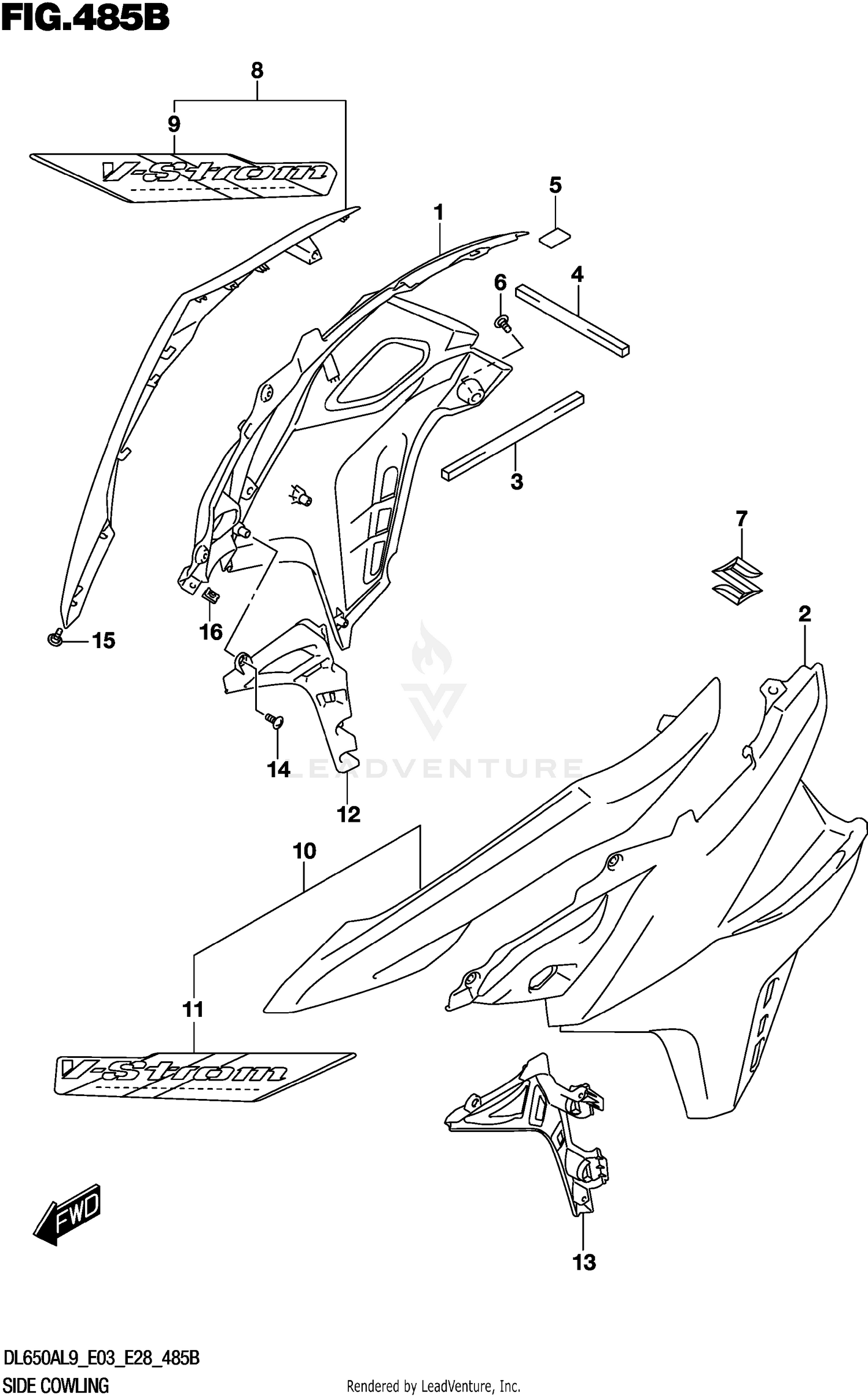 SIDE COWLING (DL650XA)