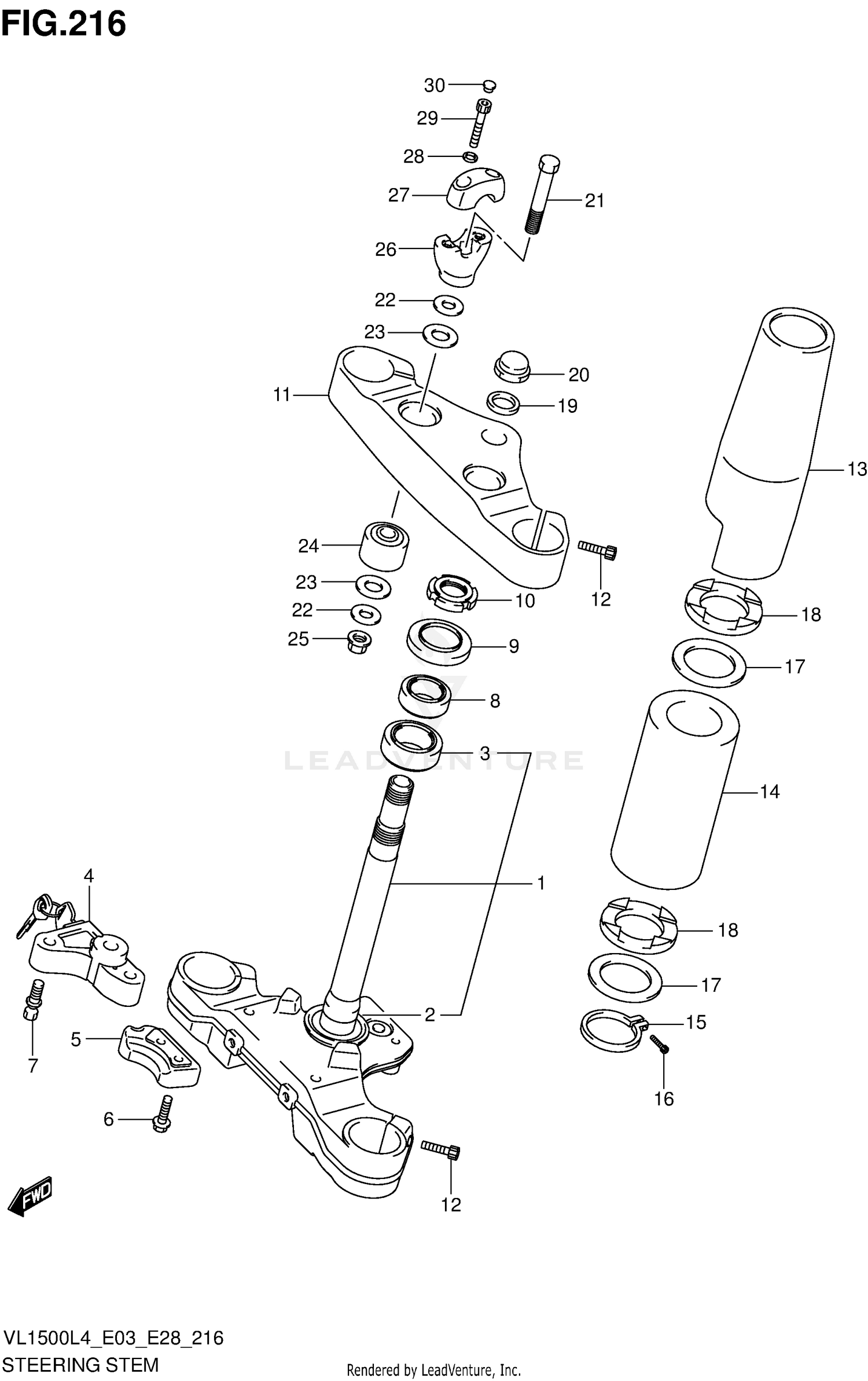 STEERING STEM (VL1500L4 E03)