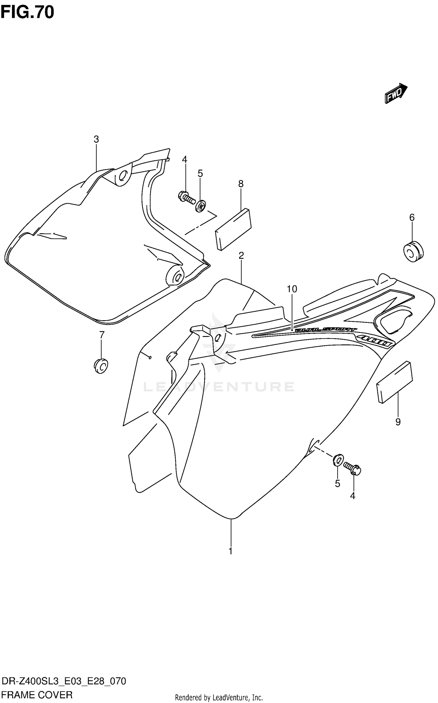 FRAME COVER (DR-Z400SL3 E28)