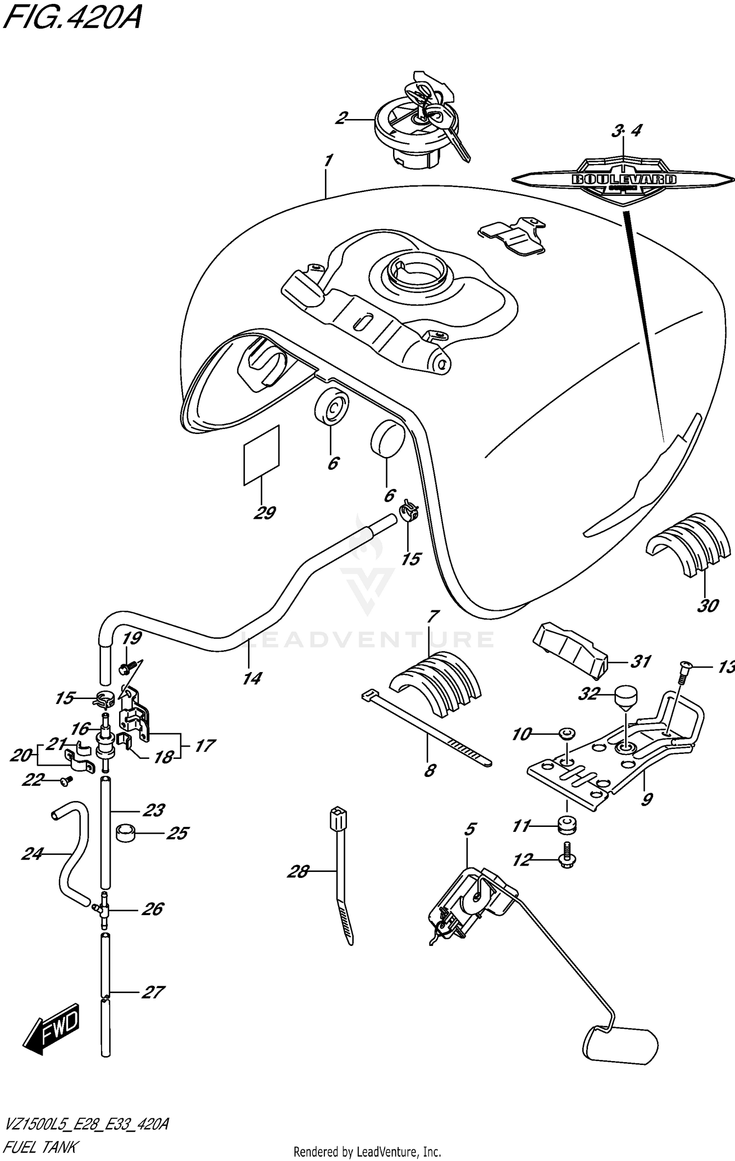 FUEL TANK (VZ1500L5 E28)