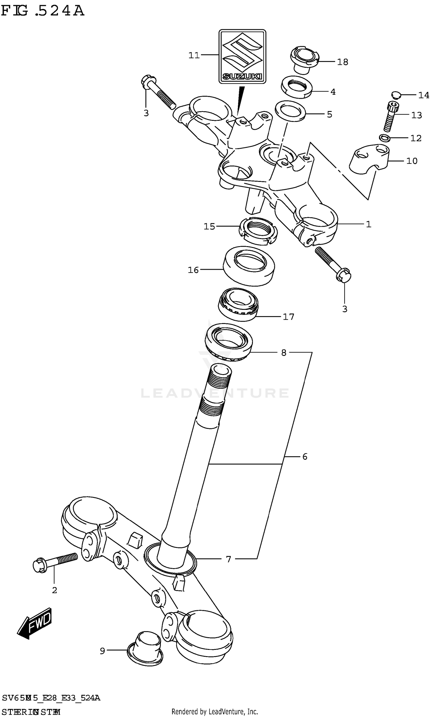 STEERING STEM (SV650A)