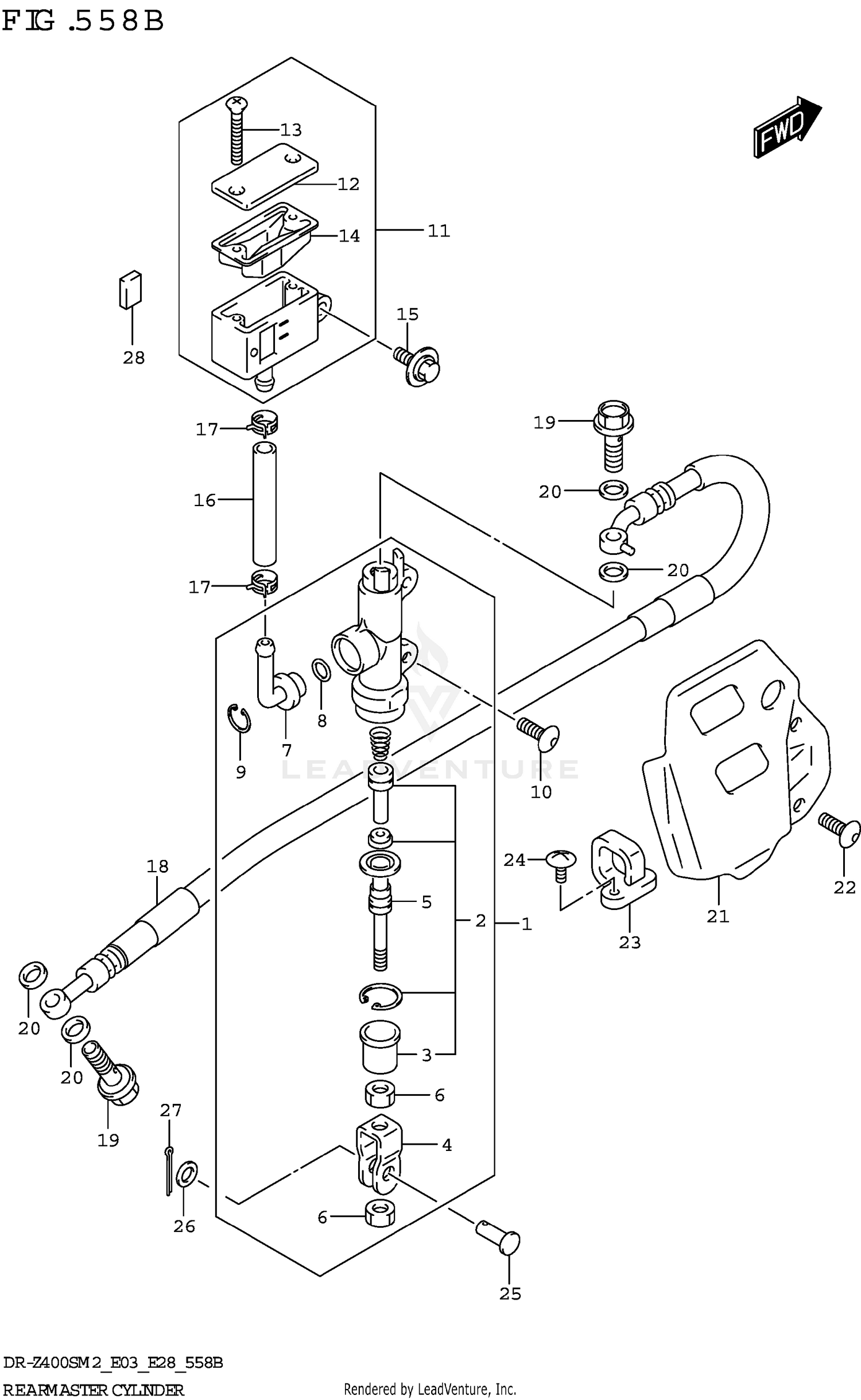 REAR MASTER CYLINDER (DR-Z400SM)