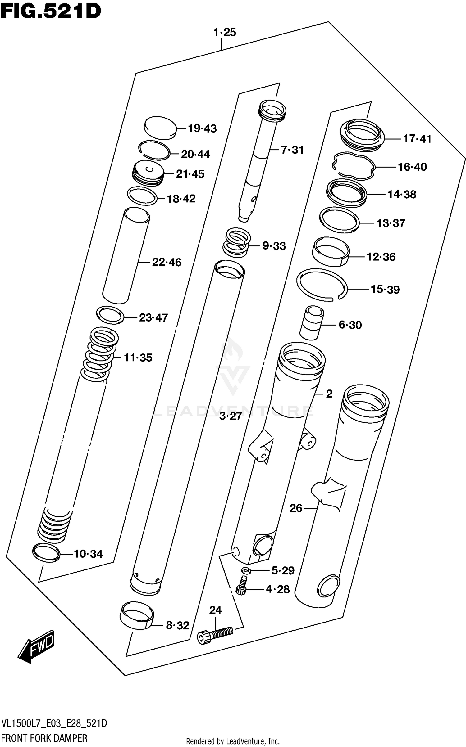 FRONT FORK DAMPER (VL1500BTL7 E28)