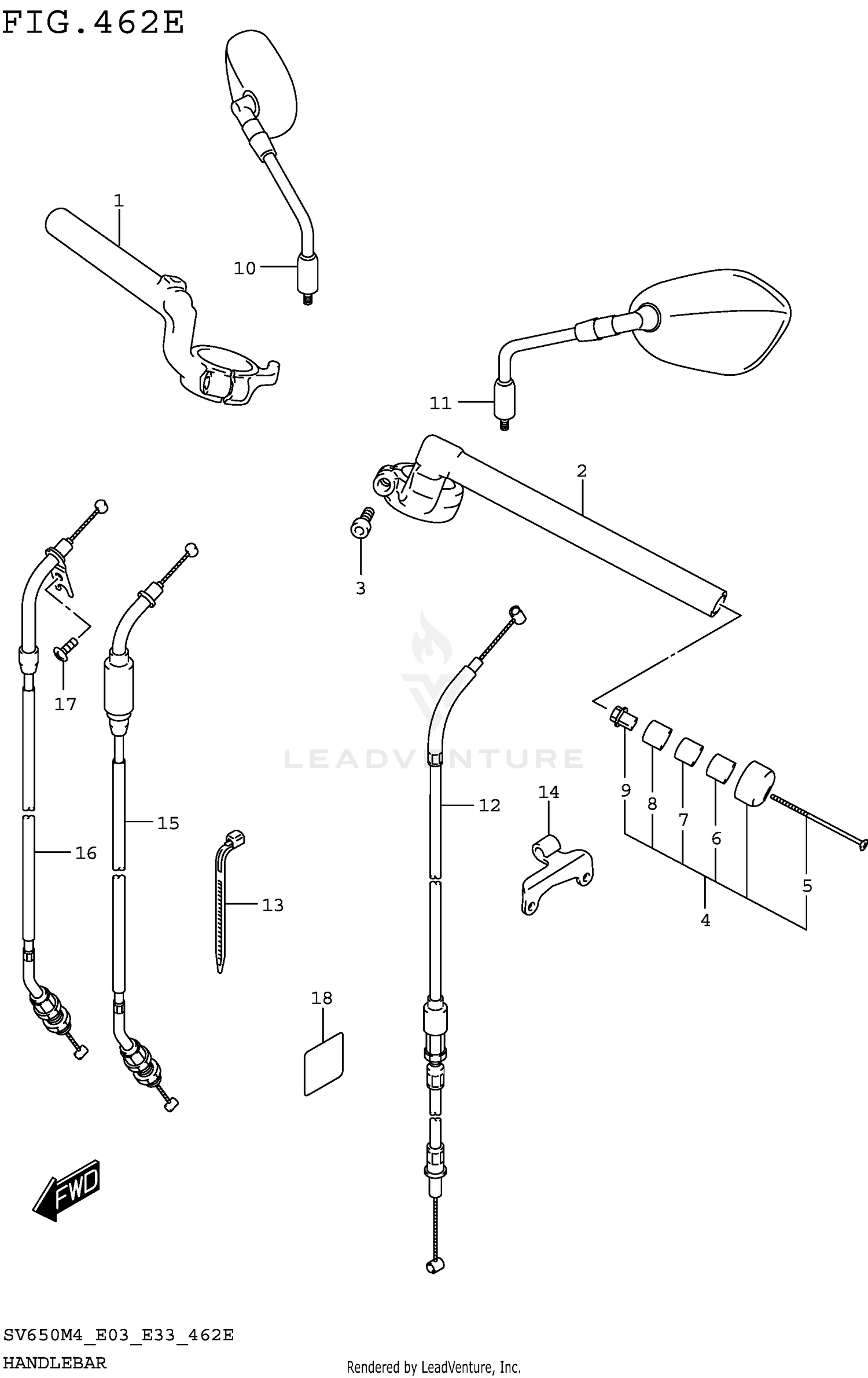 HANDLEBAR (SV650XAM4 E28)