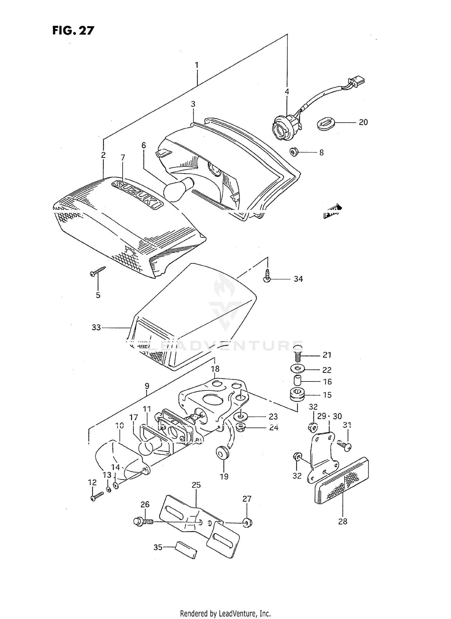 TAIL LAMP - LICENSE LAMP