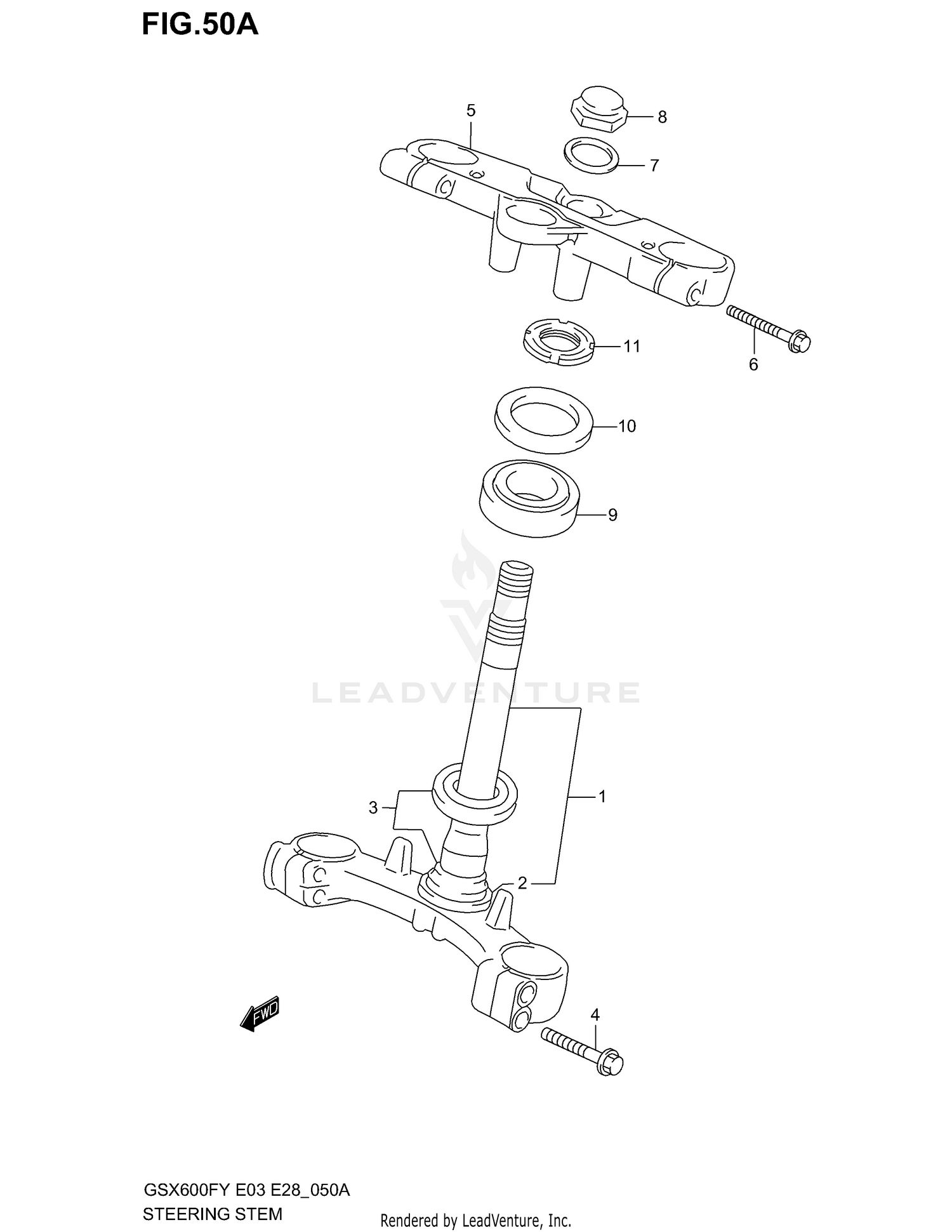 STEERING STEM (MODEL K3)