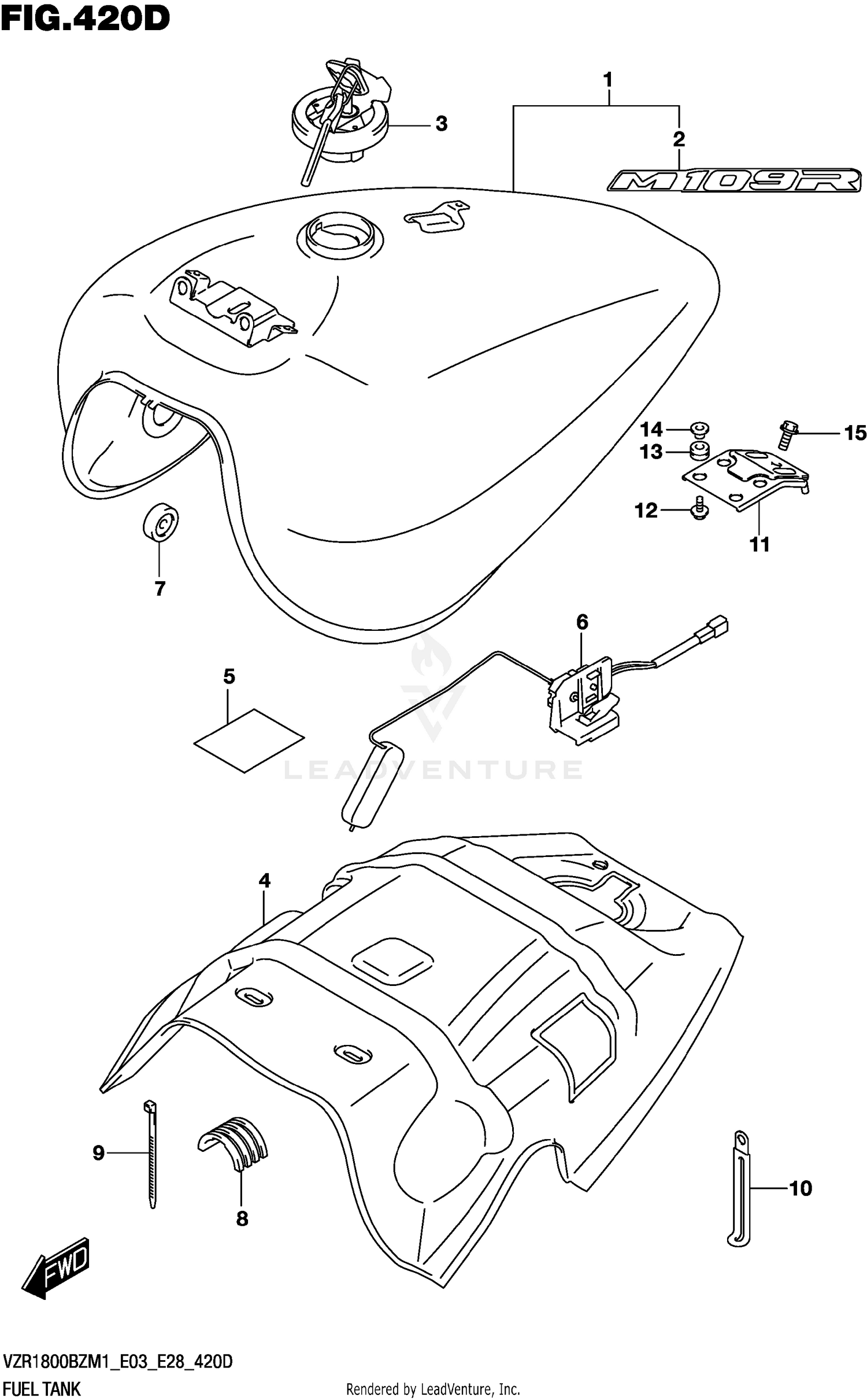 FUEL TANK (E33)(SEE NOTE 1) 420D