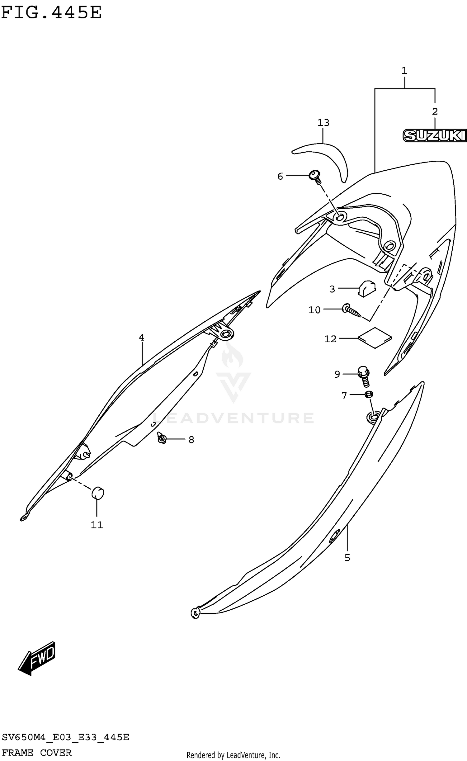 FRAME COVER (SV650XAM4 E28)