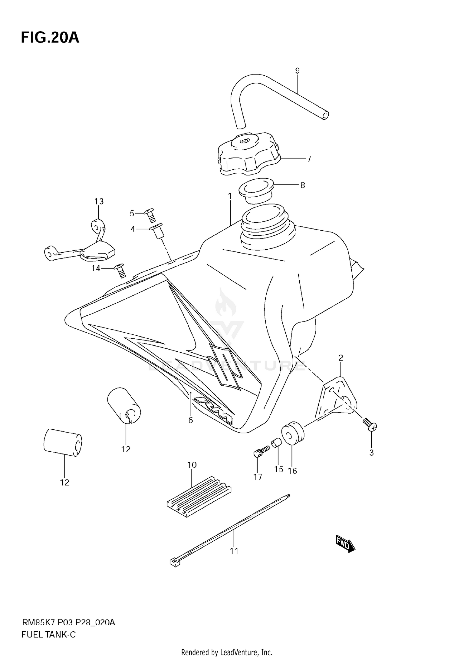 FUEL TANK (MODEL K8)