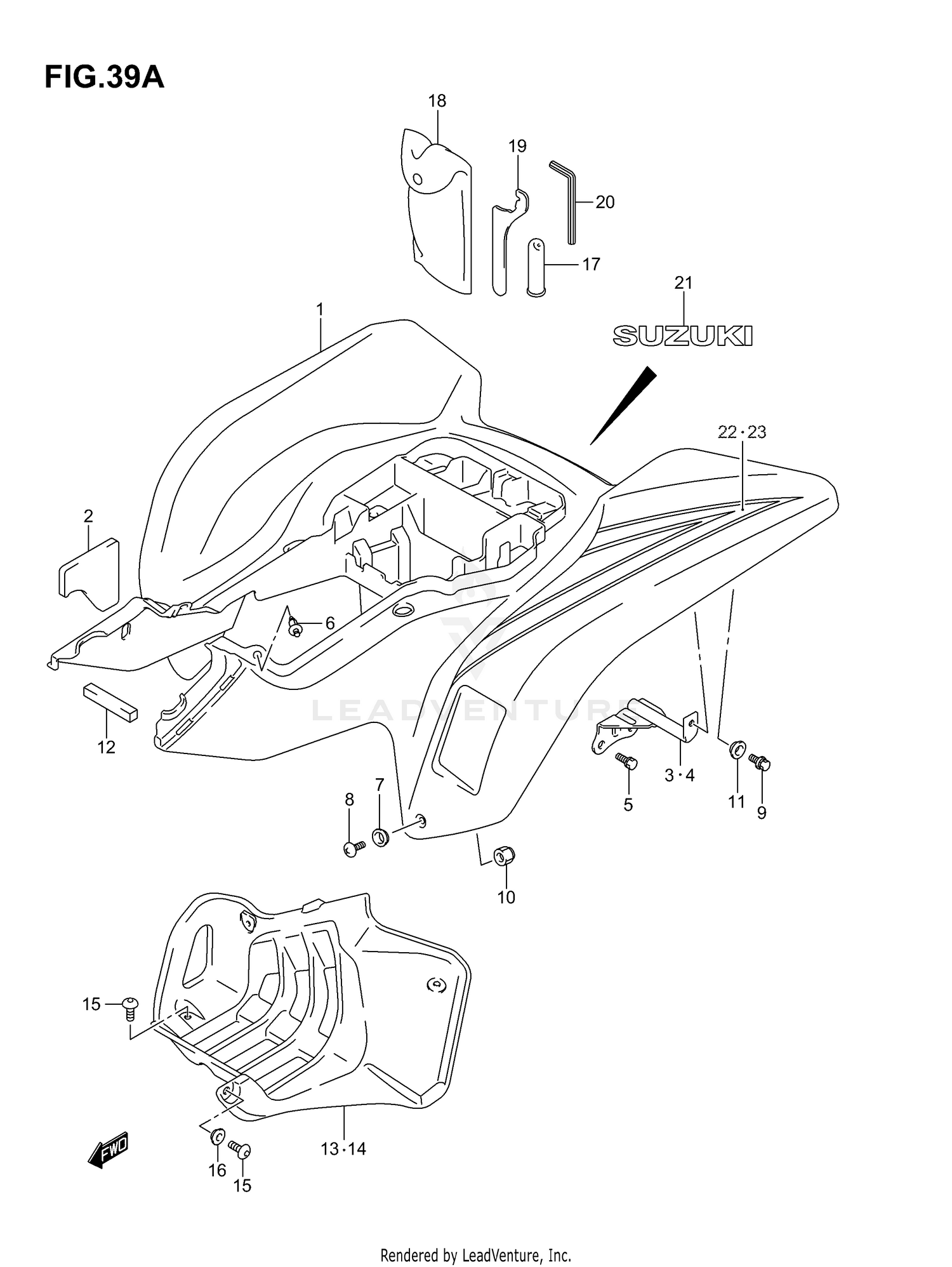 REAR FENDER (MODEL K5/K6)
