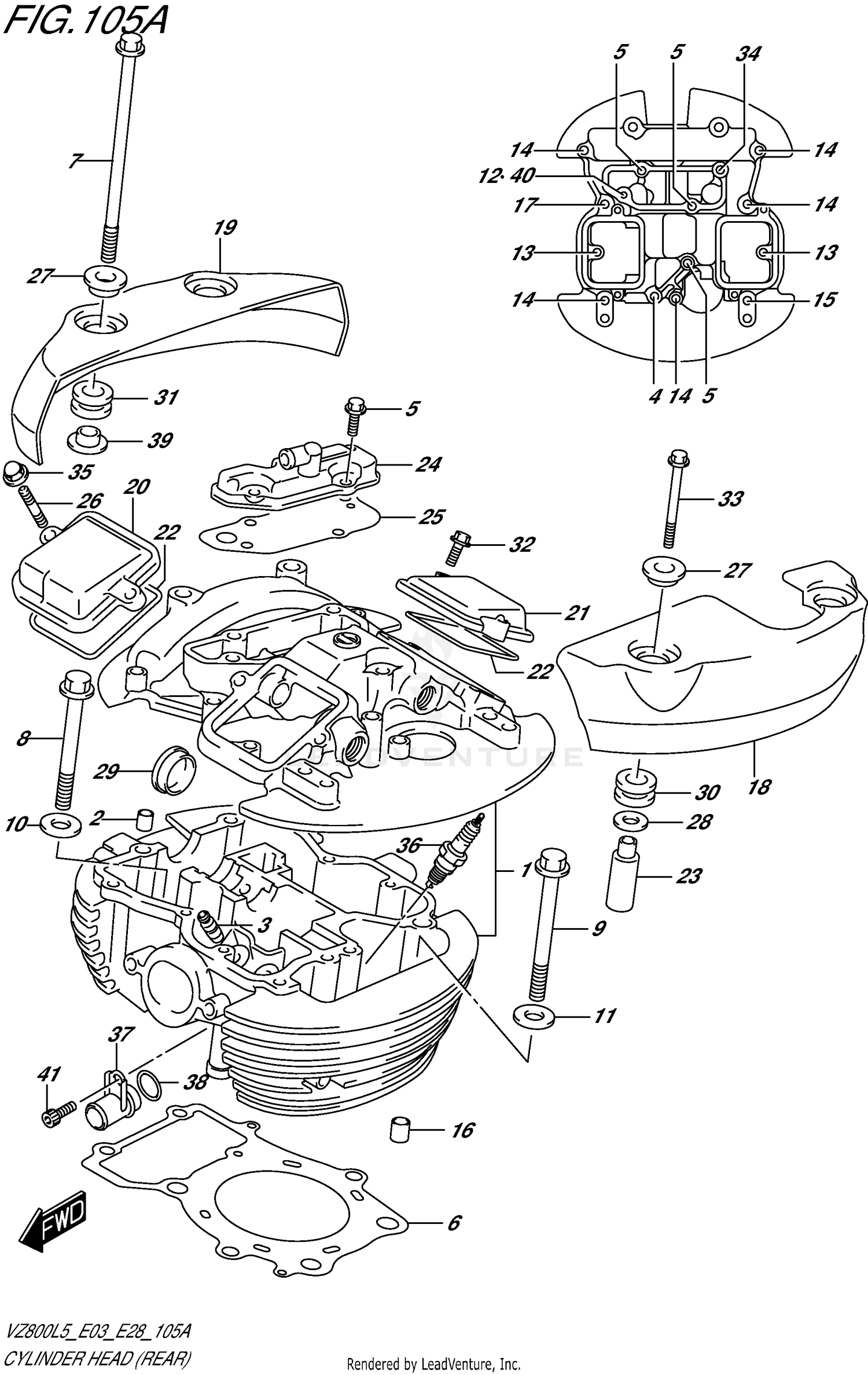 CYLINDER HEAD (REAR)