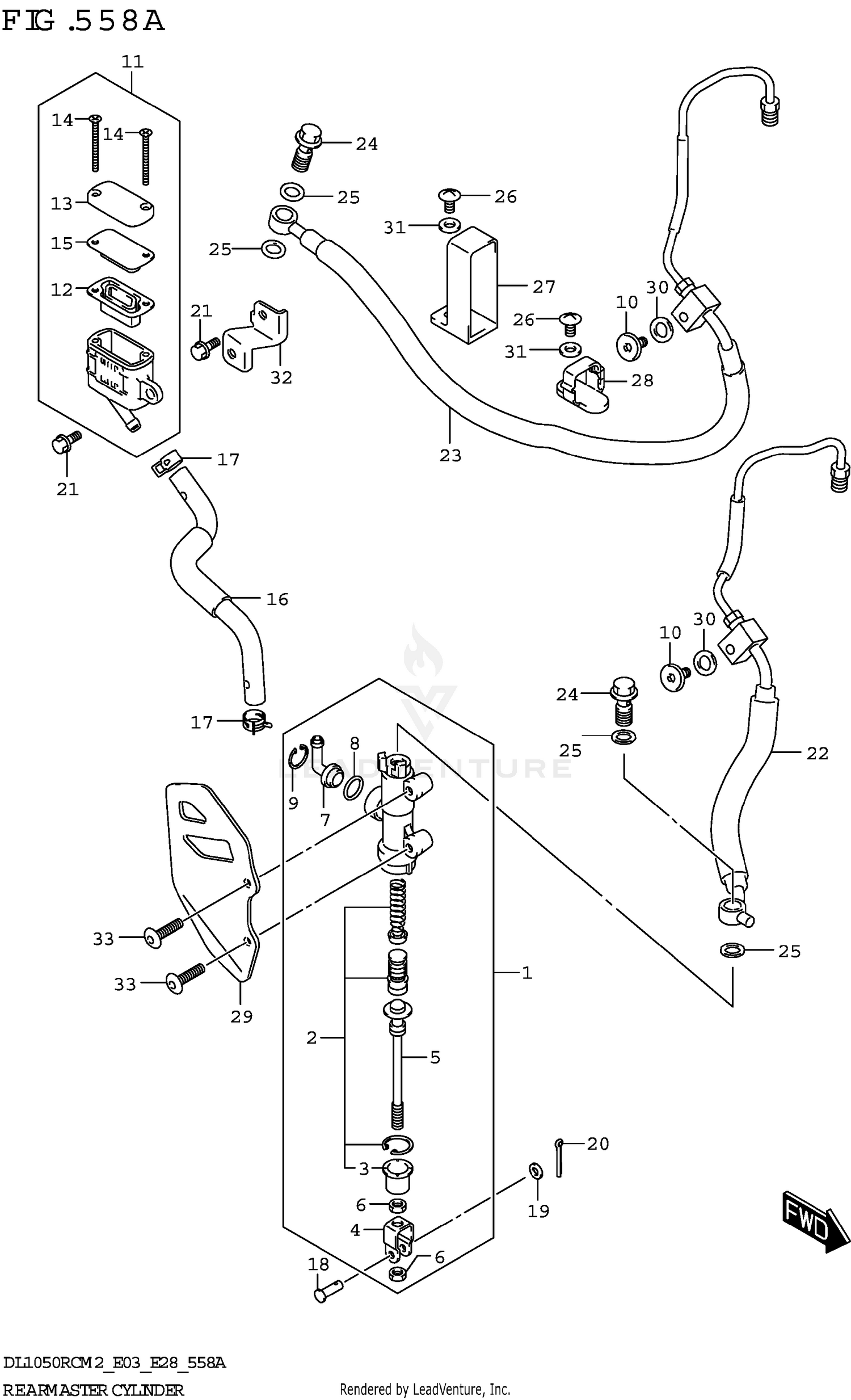 REAR MASTER CYLINDER (DL1050RC)