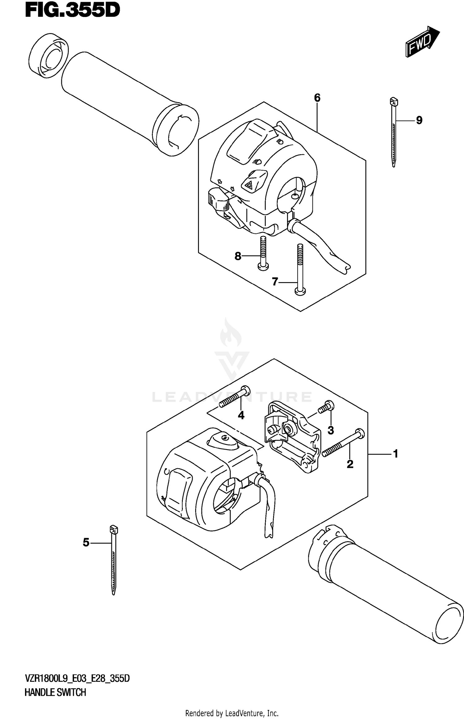 HANDLE SWITCH (VZR1800BZL9 E33)