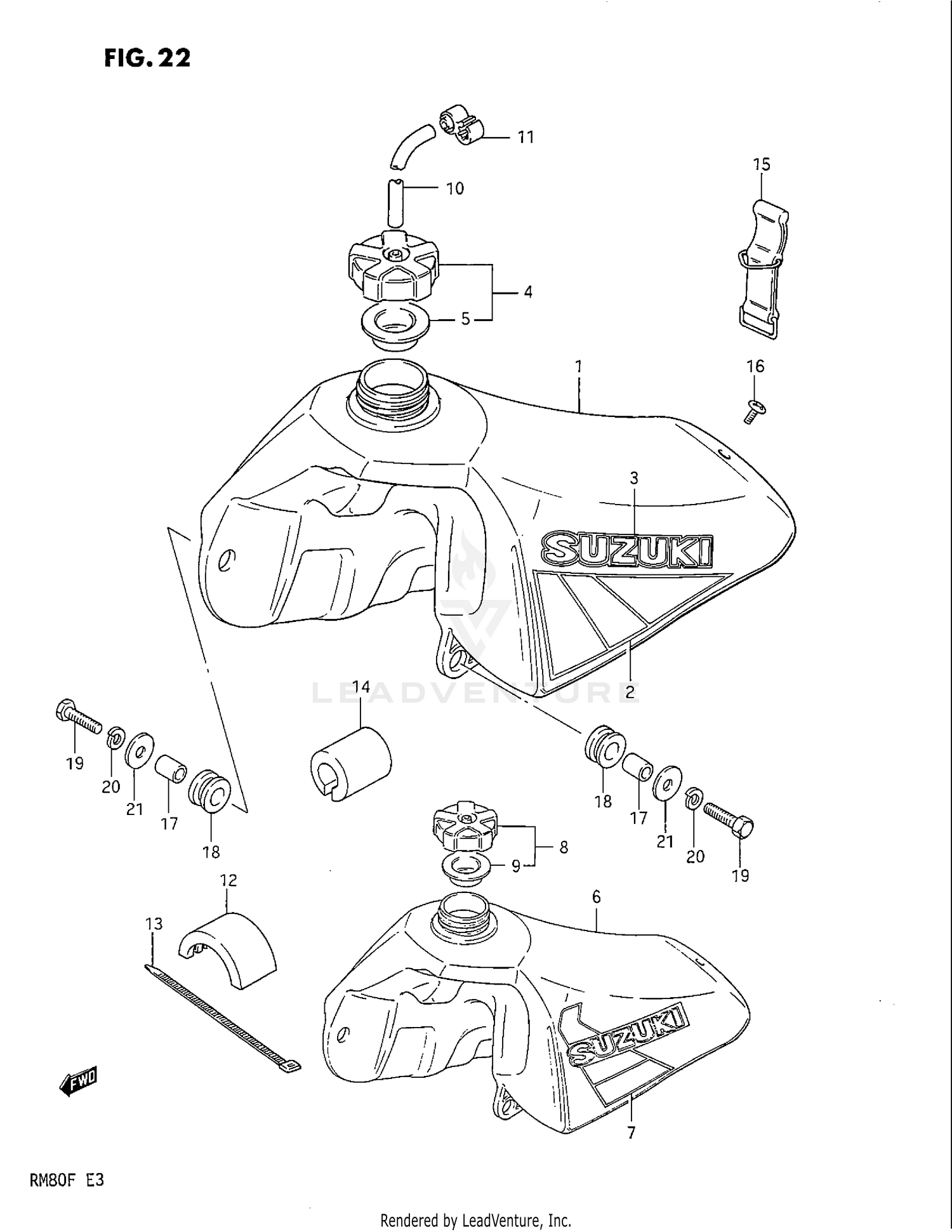 FUEL TANK (MODEL D/E)