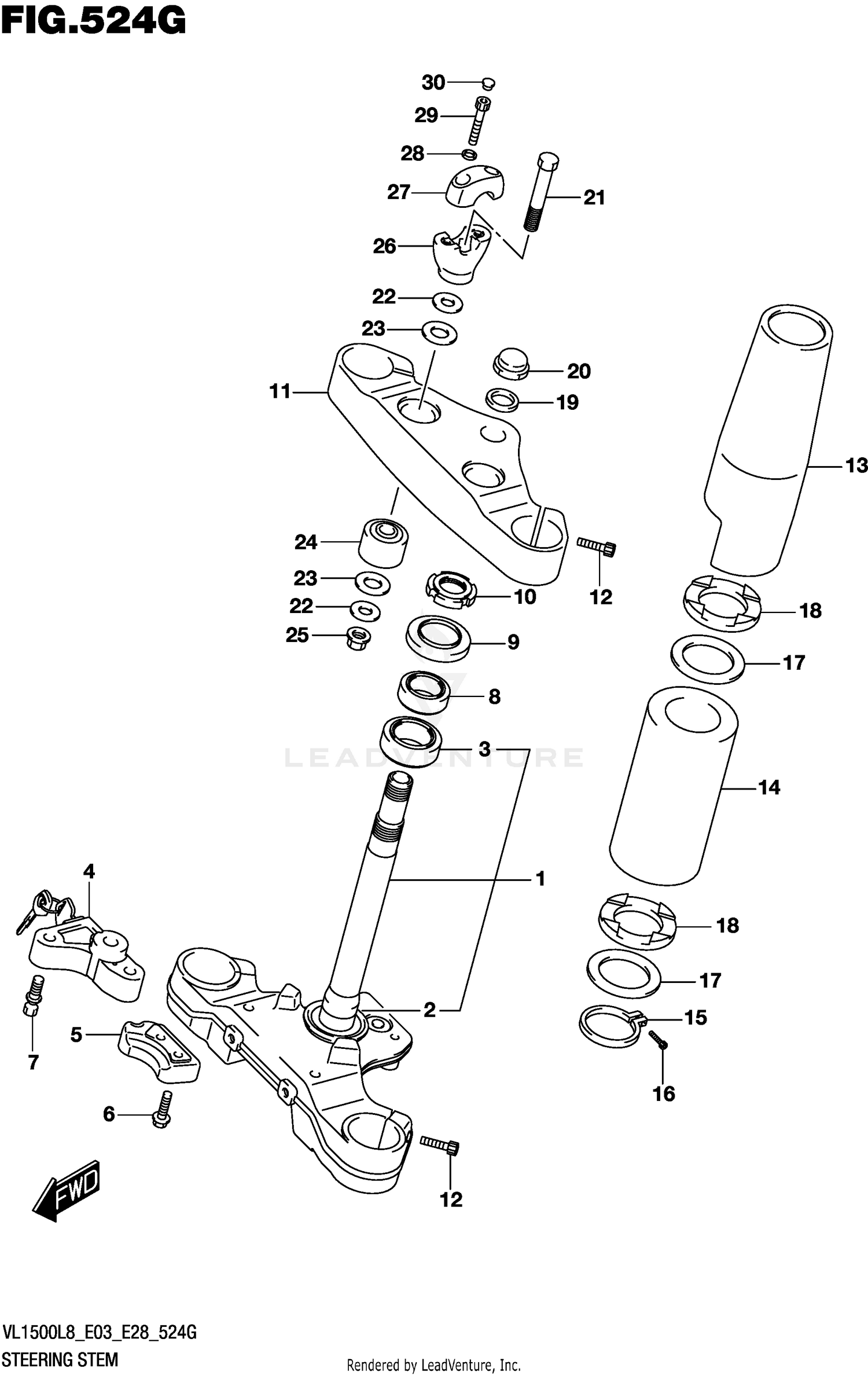 STEERING STEM (VL1500TL8 E33)