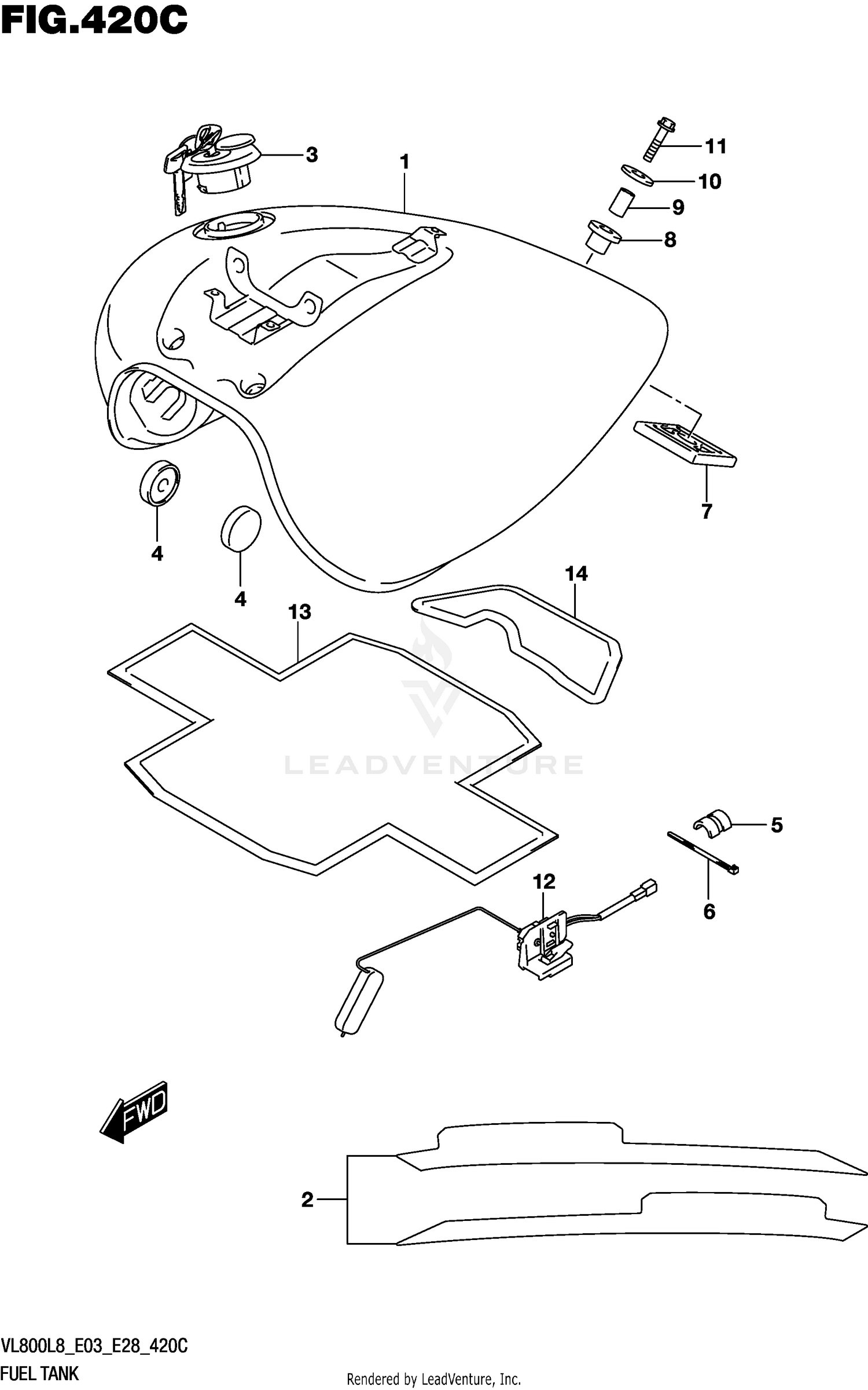 FUEL TANK (VL800L8 E33)