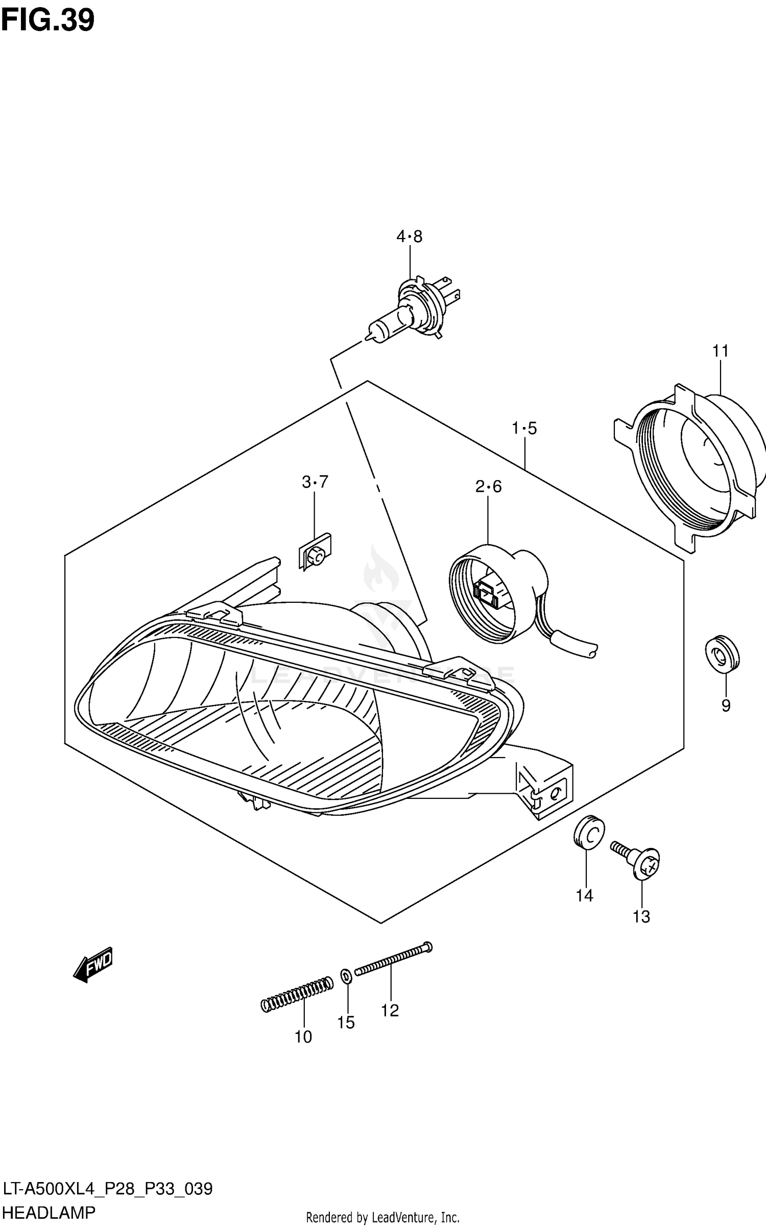 HEADLAMP (LT-A500XL4 P33)