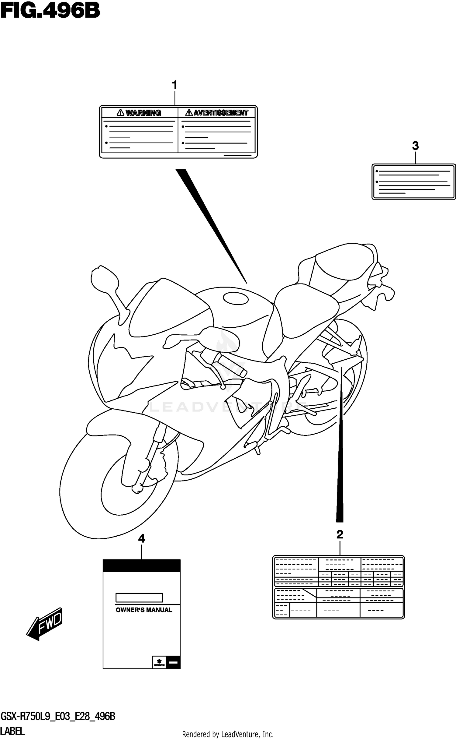 LABEL (GSX-R750L9 E28)