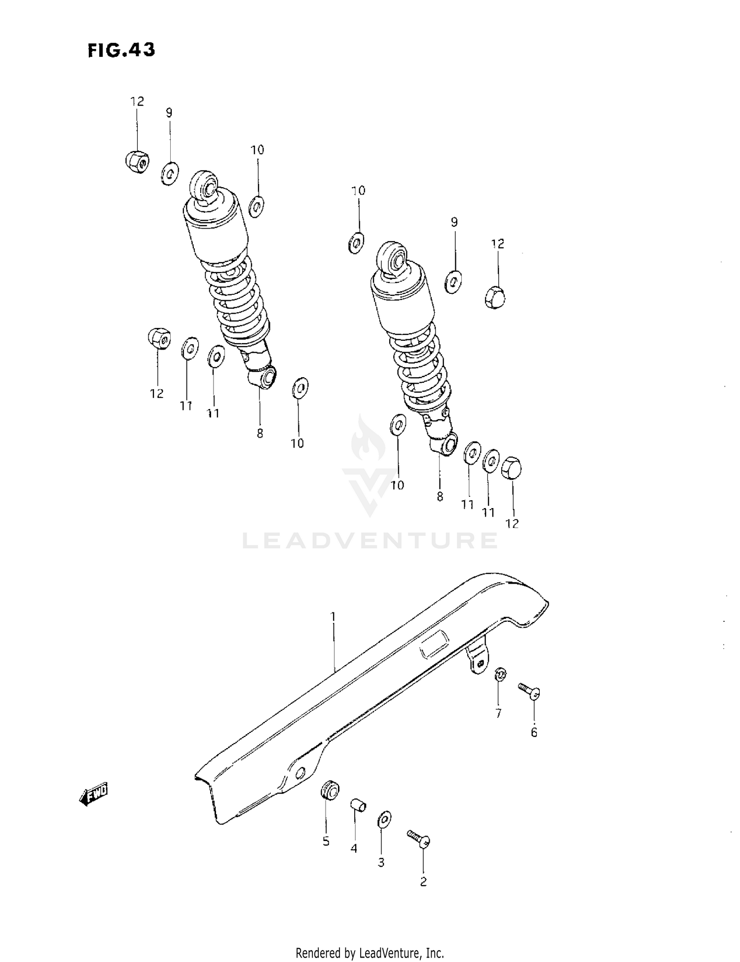 CHAIN CASE-REAR SHOCK ABSORBER