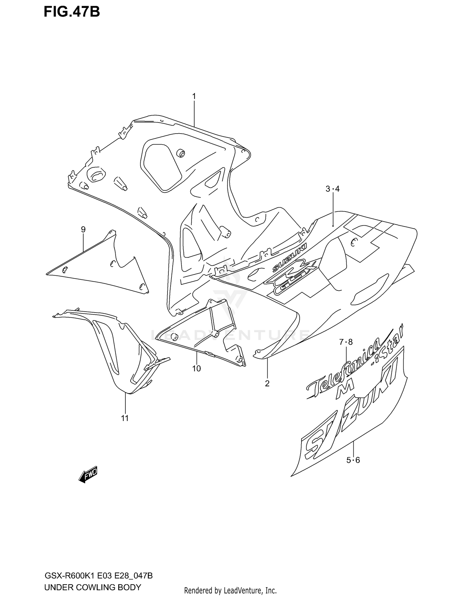 UNDER COWLING (MODEL K2 FOR YC2)