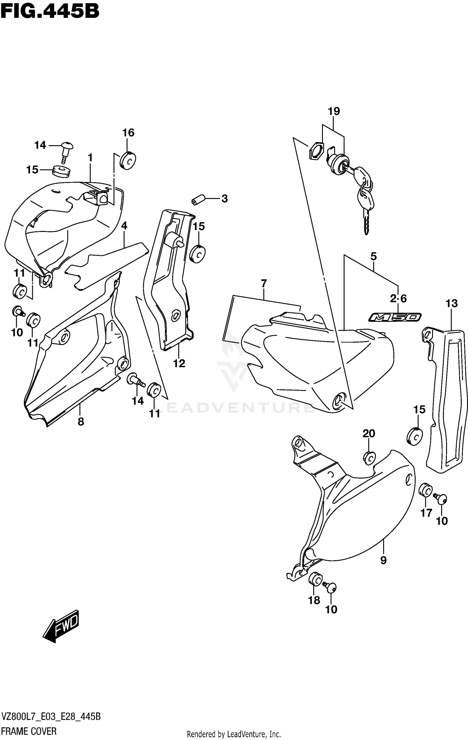 FRAME COVER (VZ800L7 E28)