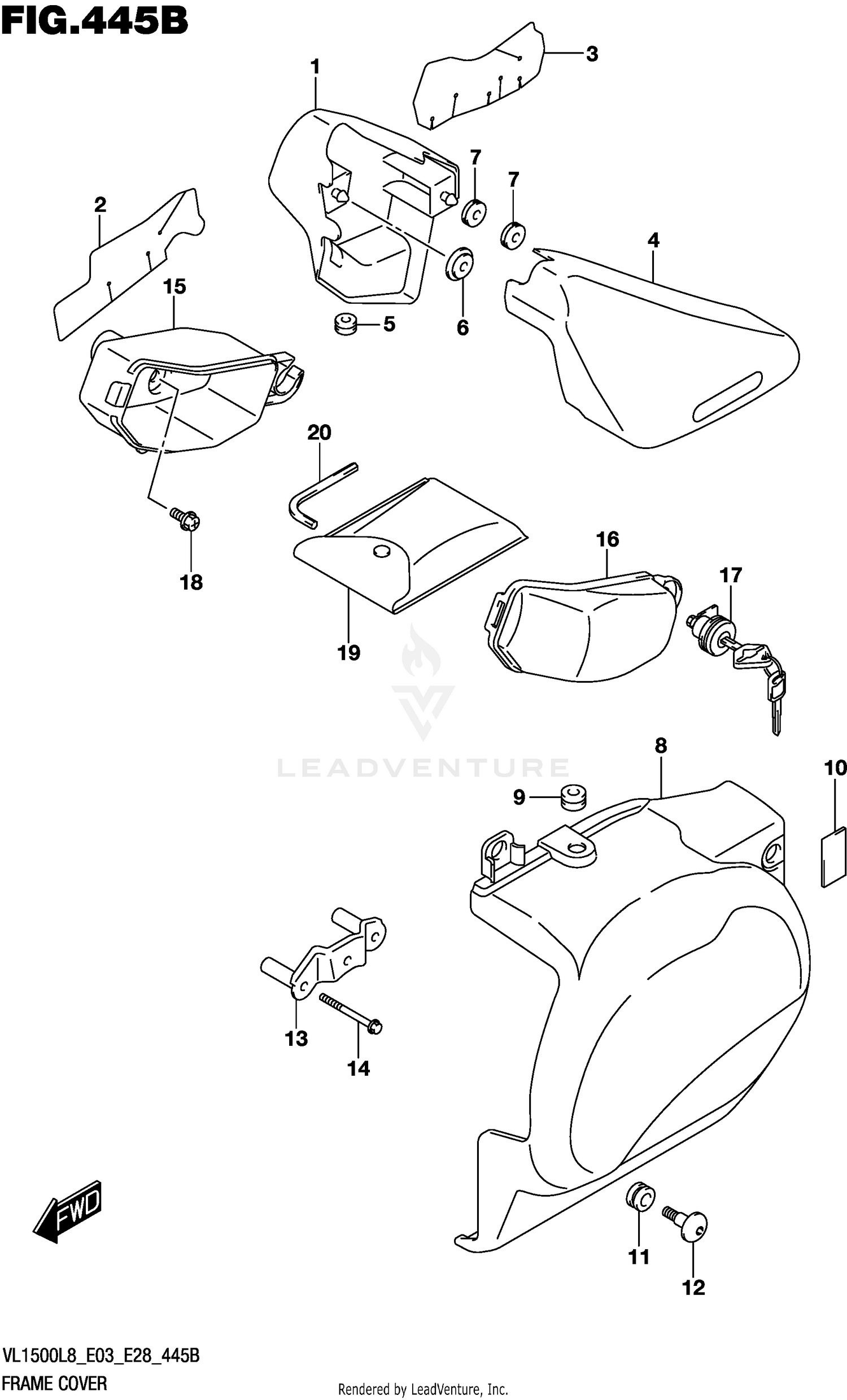 FRAME COVER (VL1500BL8 E28)