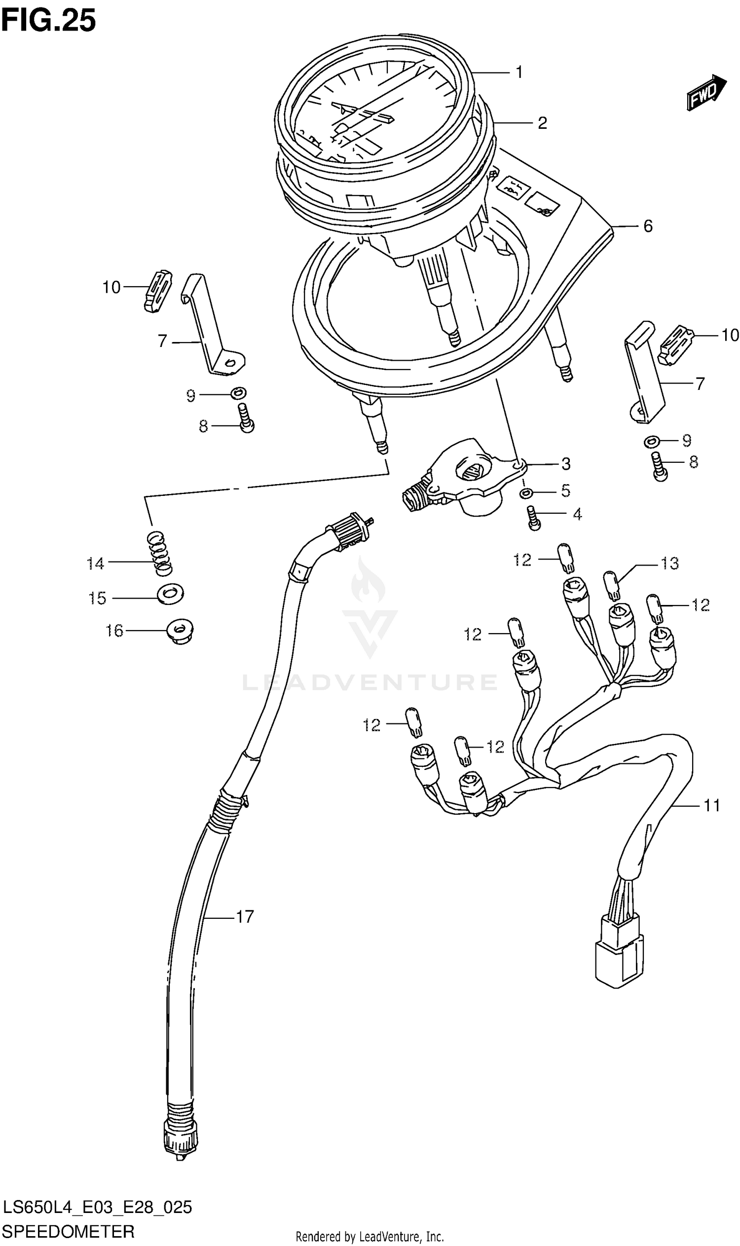 SPEEDOMETER (LS650L4 E28)