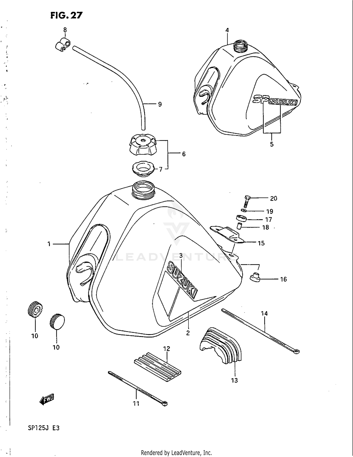 FUEL TANK (MODEL G/H)