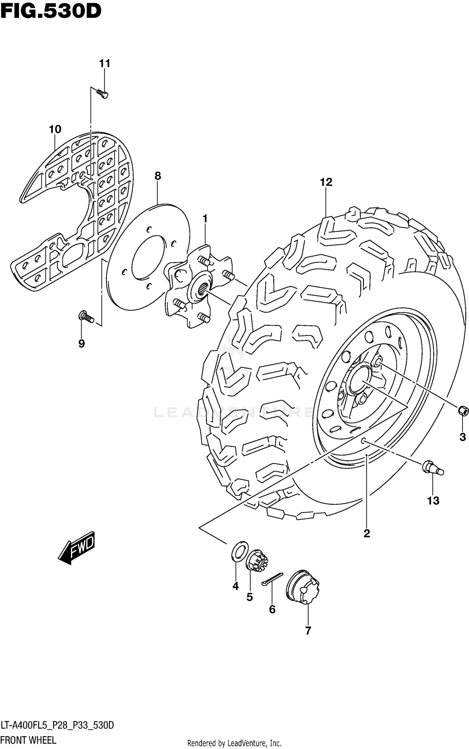 FRONT WHEEL (LT-A400FZL5 P33)