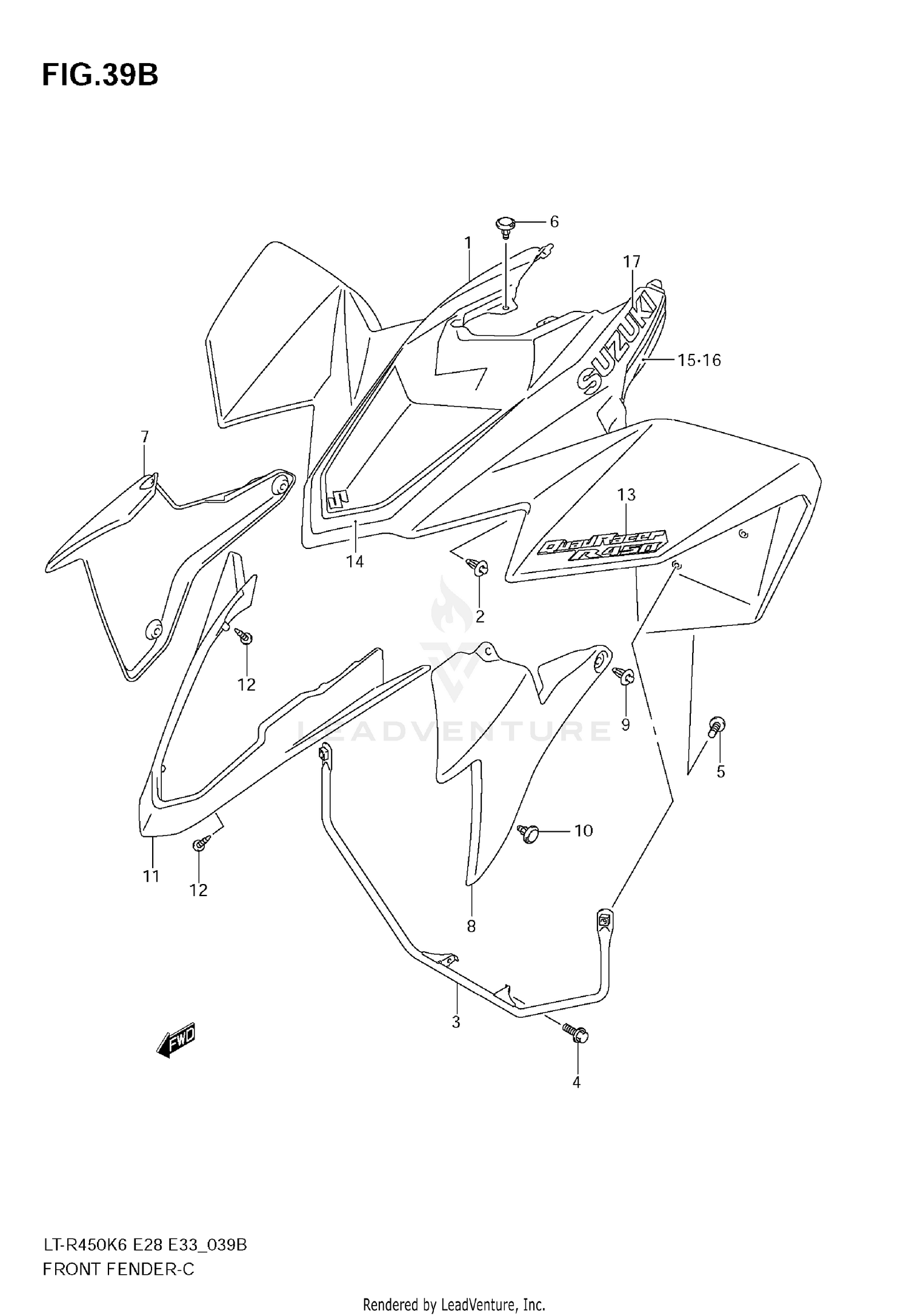 FRONT FENDER (LT-R450K8)
