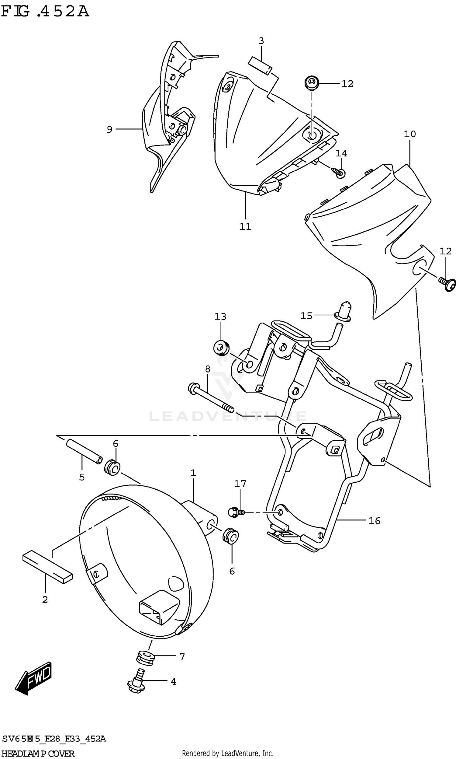 HEADLAMP COVER (SV650A)
