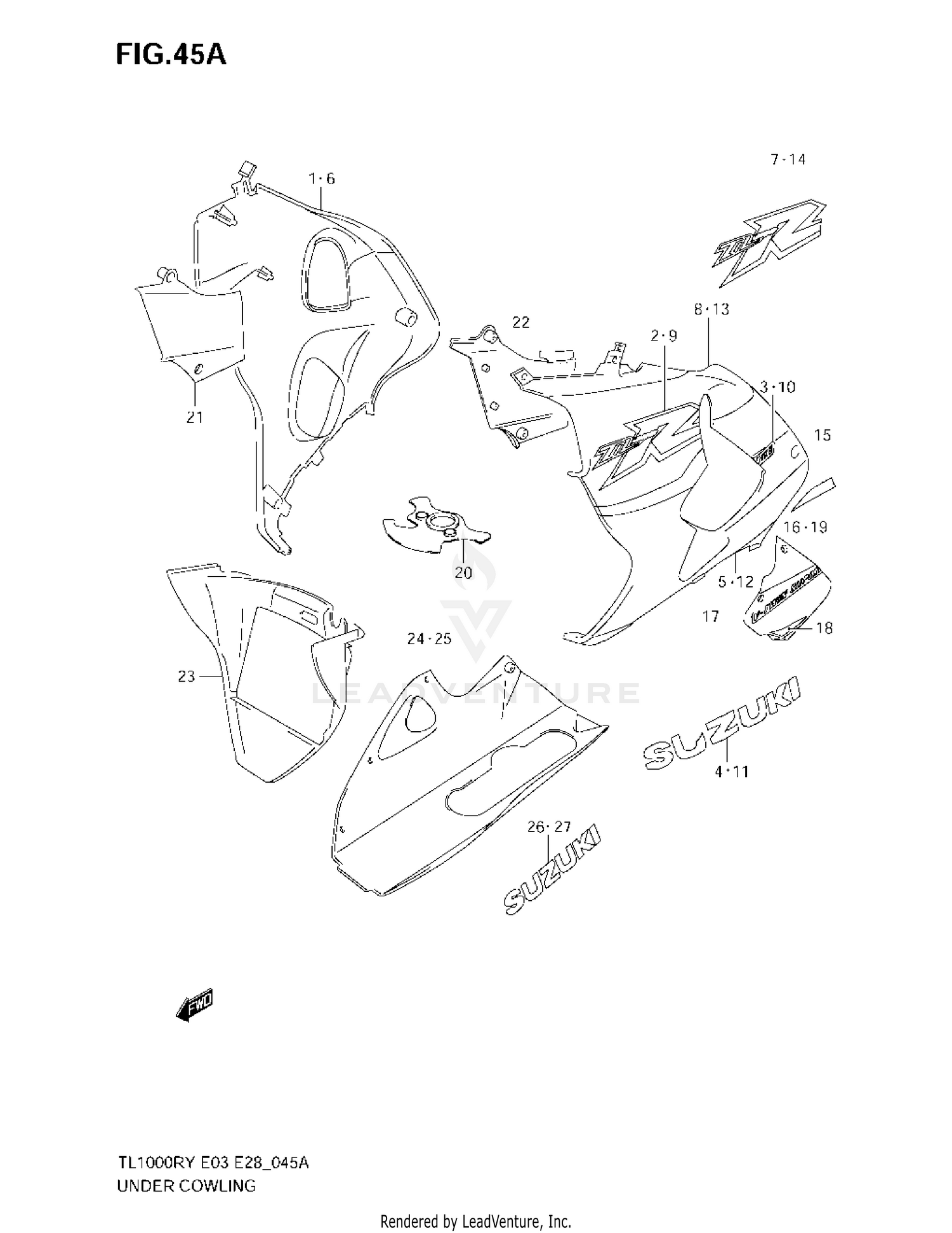 UNDER COWLING (MODEL X)