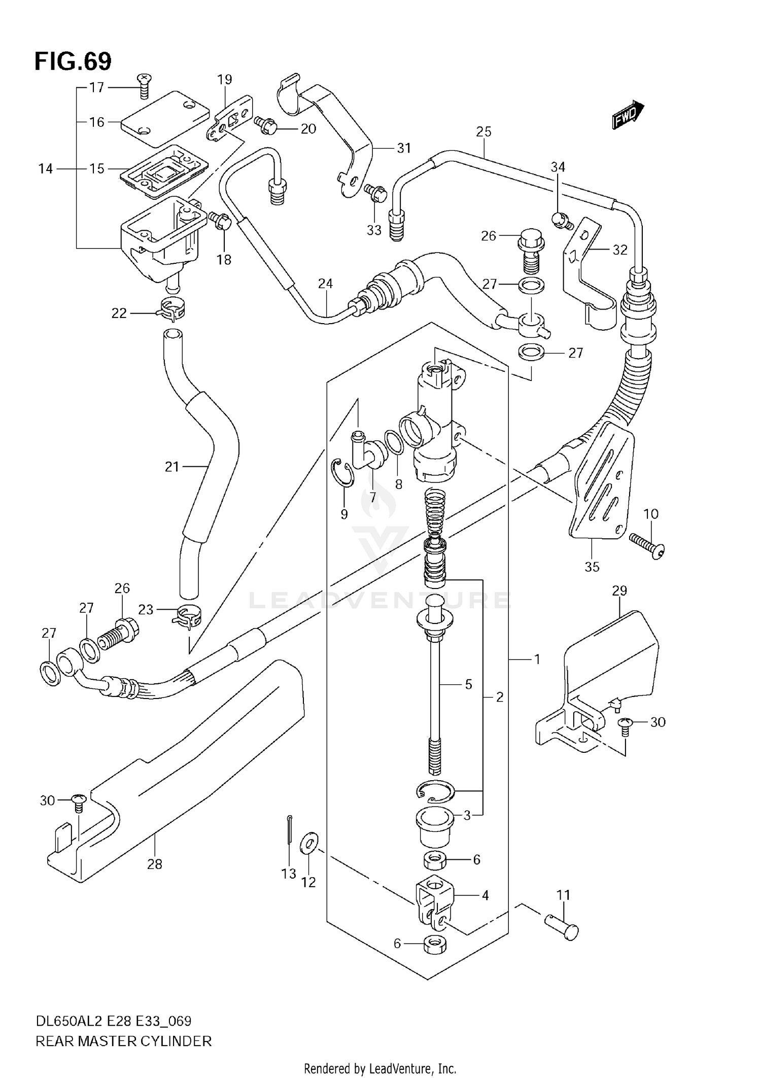 REAR MASTER CYLINDER