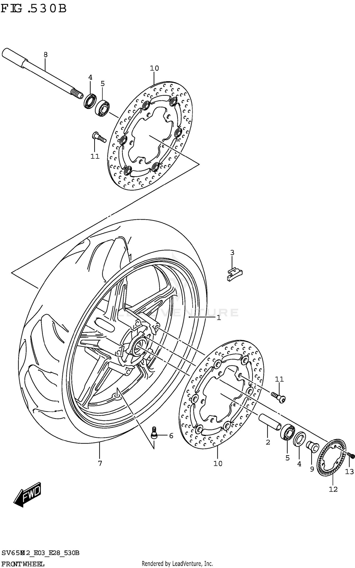 FRONT WHEEL (SV650XA)