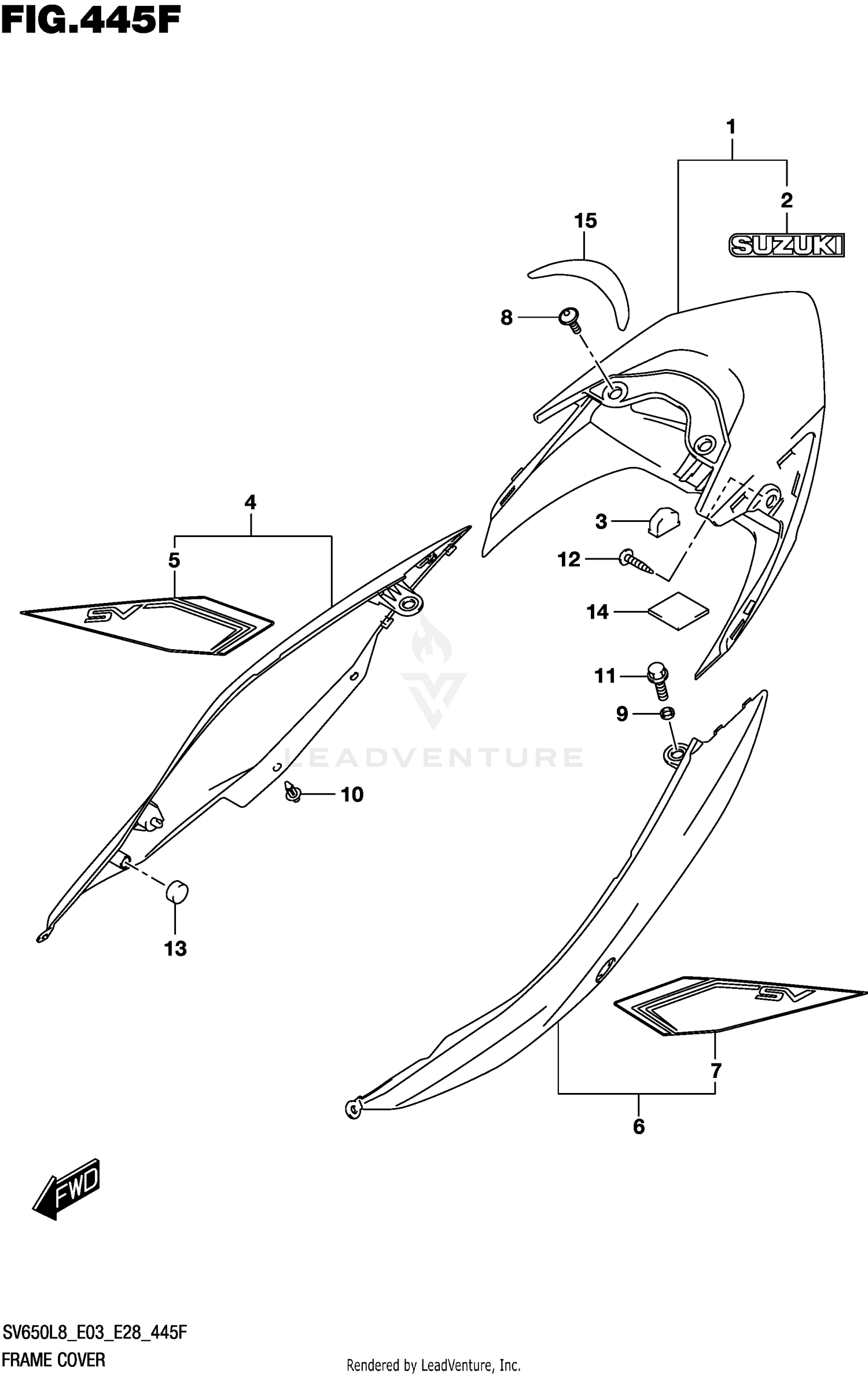 FRAME COVER (SV650AL8 E28) (FOR AGQ)