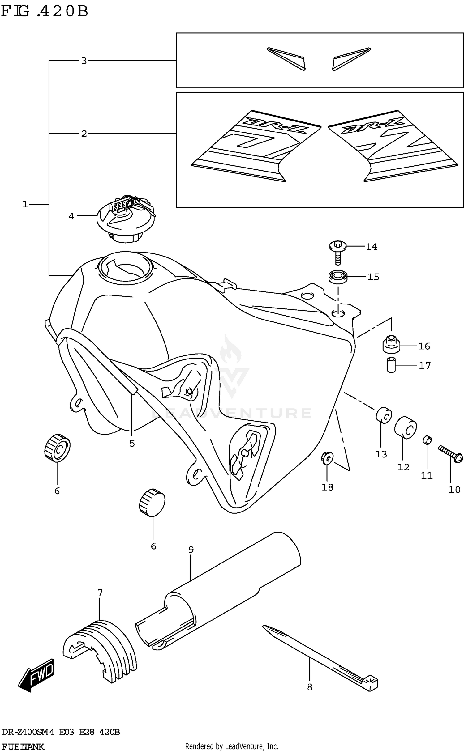 FUEL TANK (DR-Z400S:E33)
