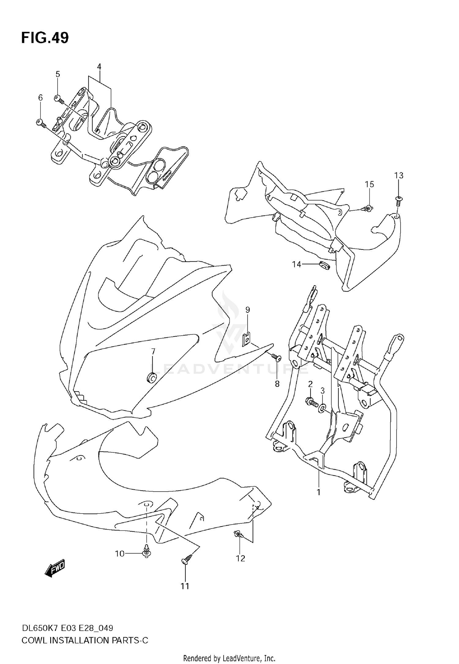 COWL BODY INSTALLATION PARTS