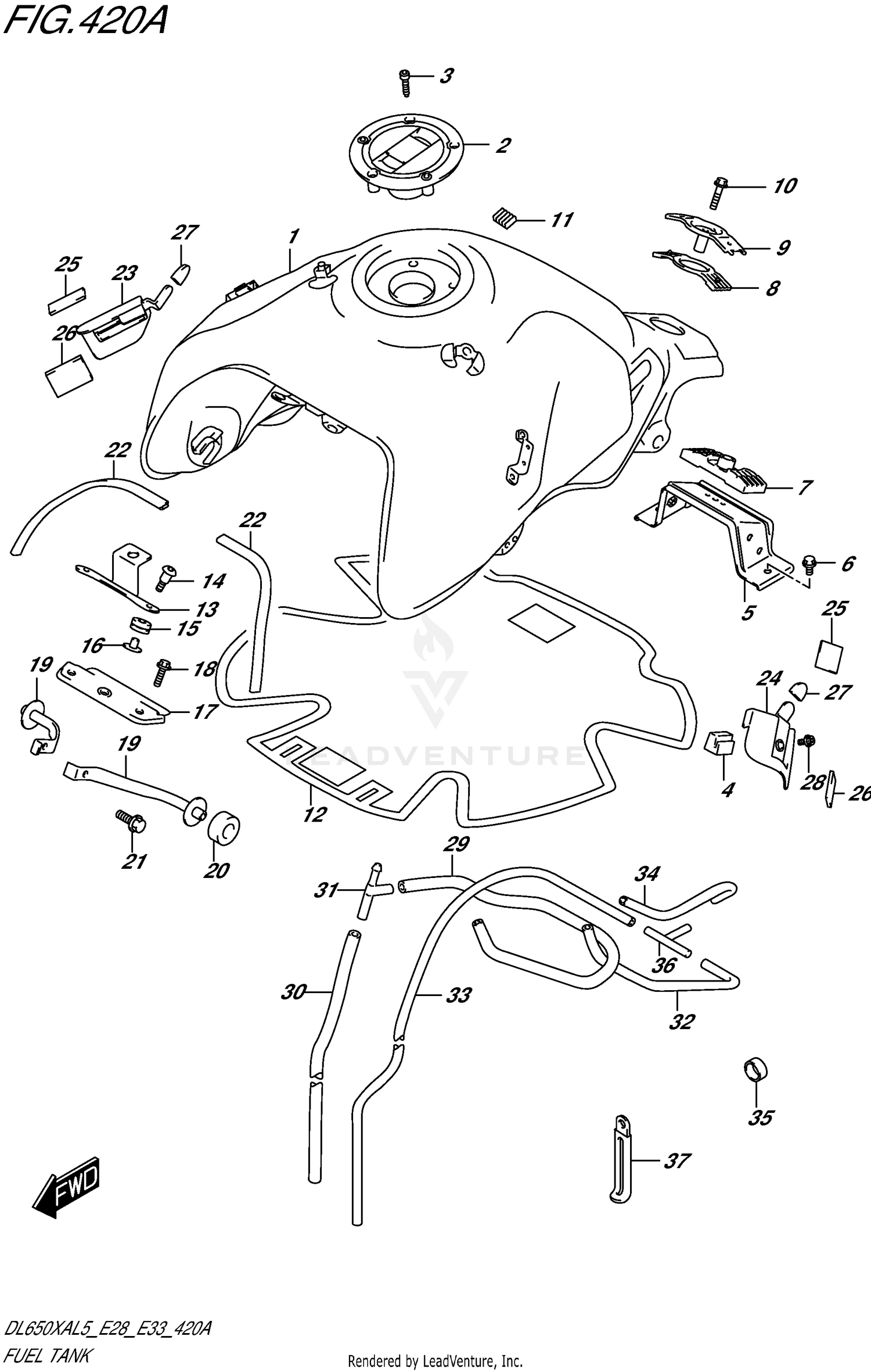FUEL TANK (DL650XAL5 E28)