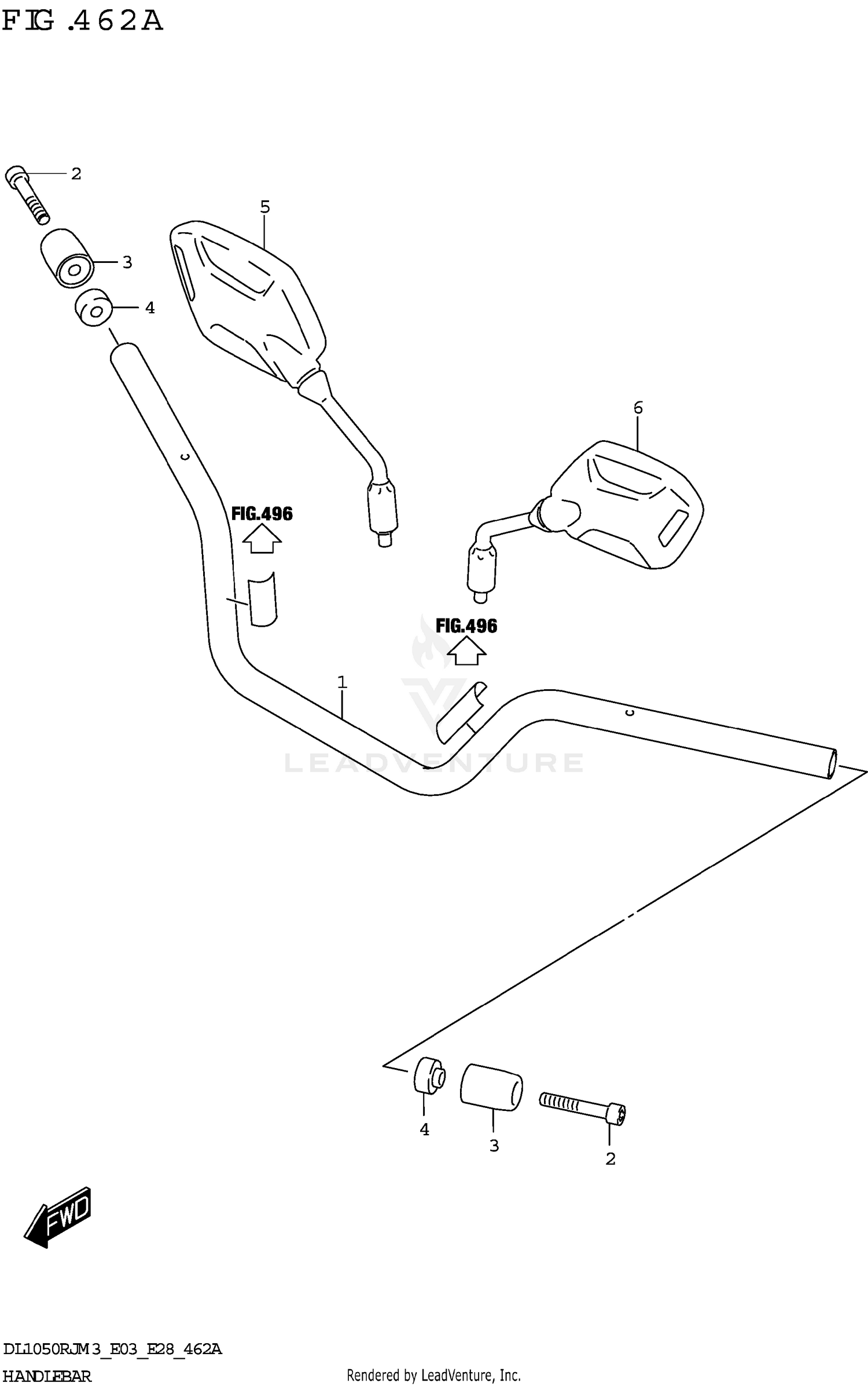 HANDLEBAR (DL1050RJ)