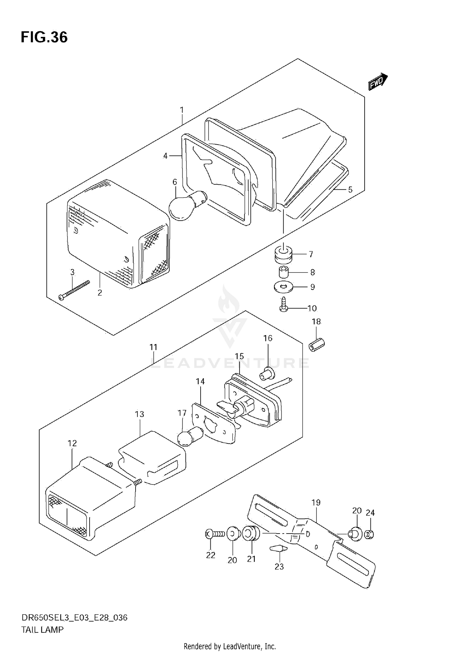 TAIL LAMP (DR650SEL3 E28)