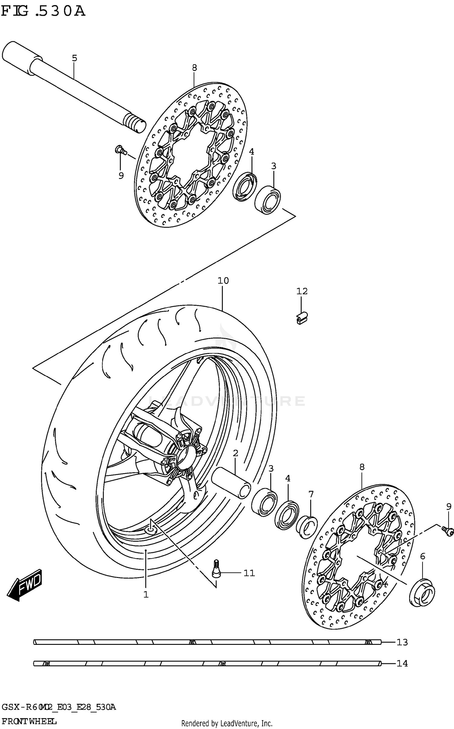 FRONT WHEEL (GSX-R600Z)