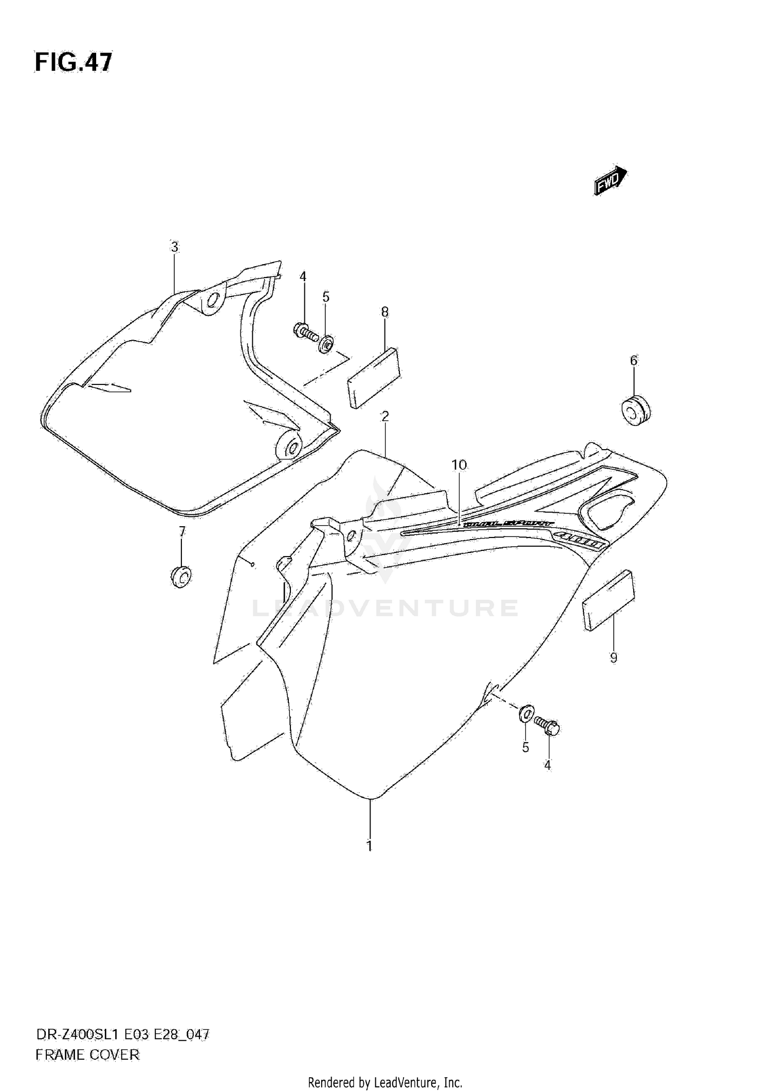 FRAME COVER (DR-Z400SL1 E3)